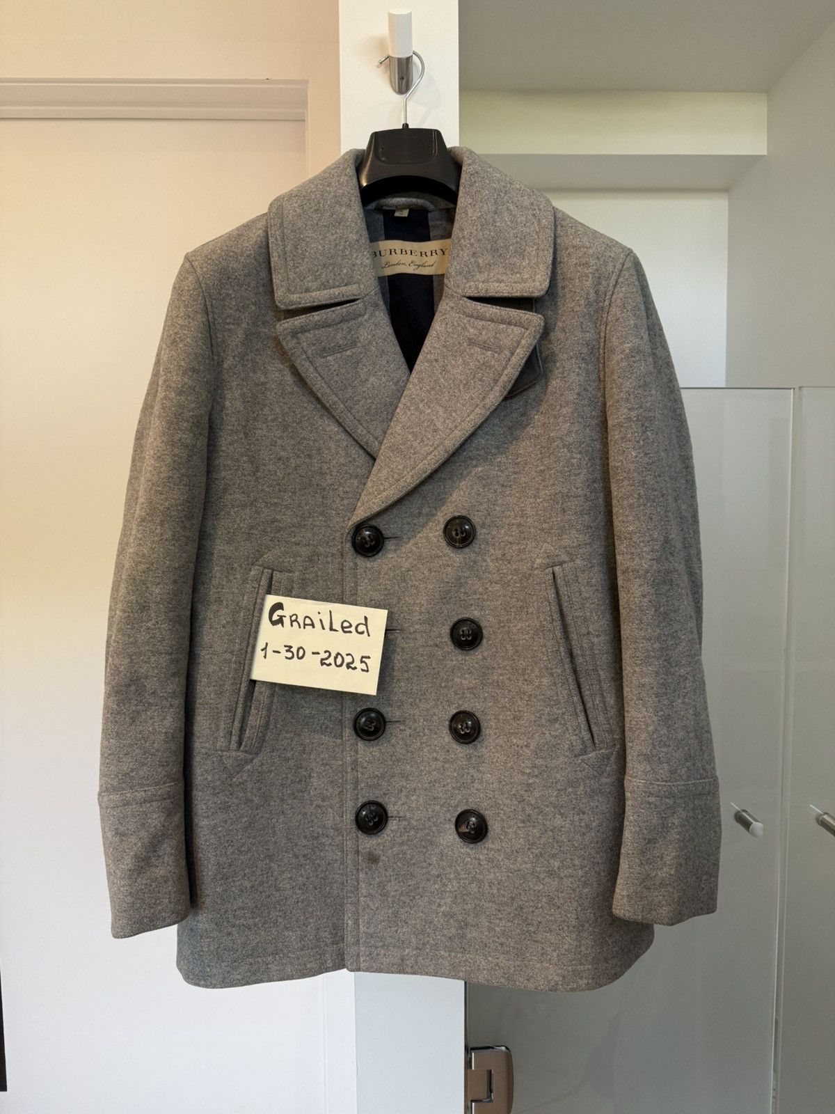 Burberry Burberry wool men coat Size US XL / EU 56 / 4 - 2 Thumbnail