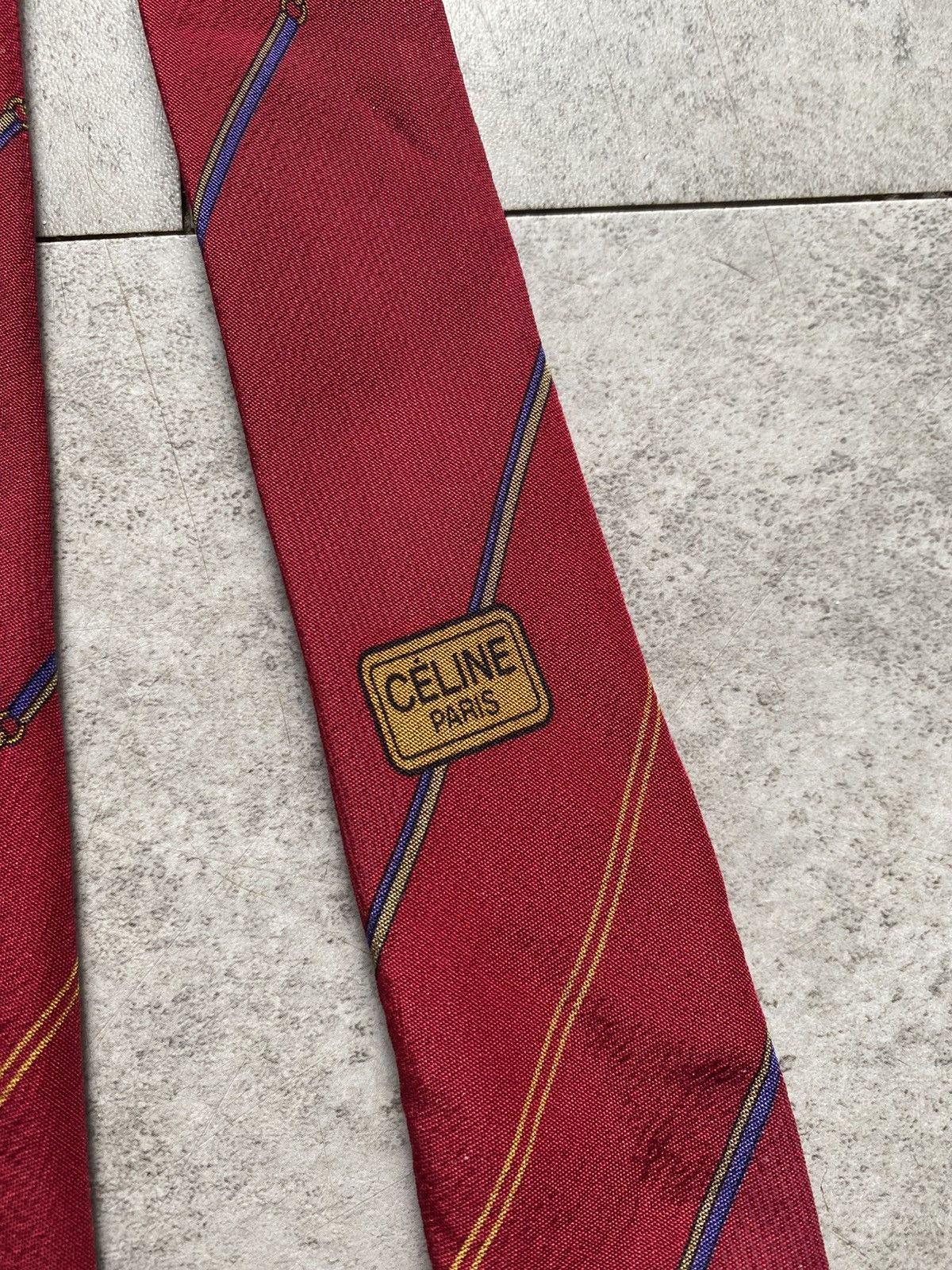 Celine Vintage Celine Tie 100% Silk like YSL Size ONE SIZE - 5 Thumbnail