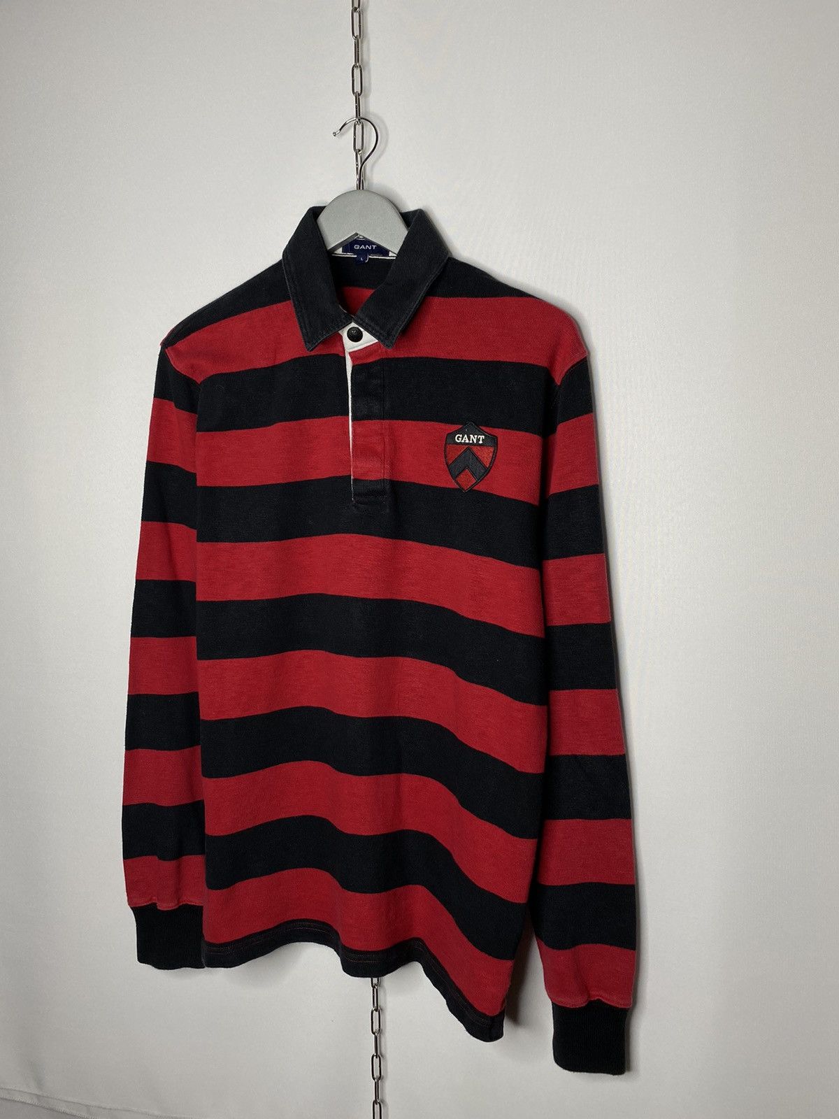 Gant × Vintage Vintage GANT Polo Rugby Long Sleeve Striped Y2K Hype Size US L / EU 52-54 / 3 - 3 Thumbnail