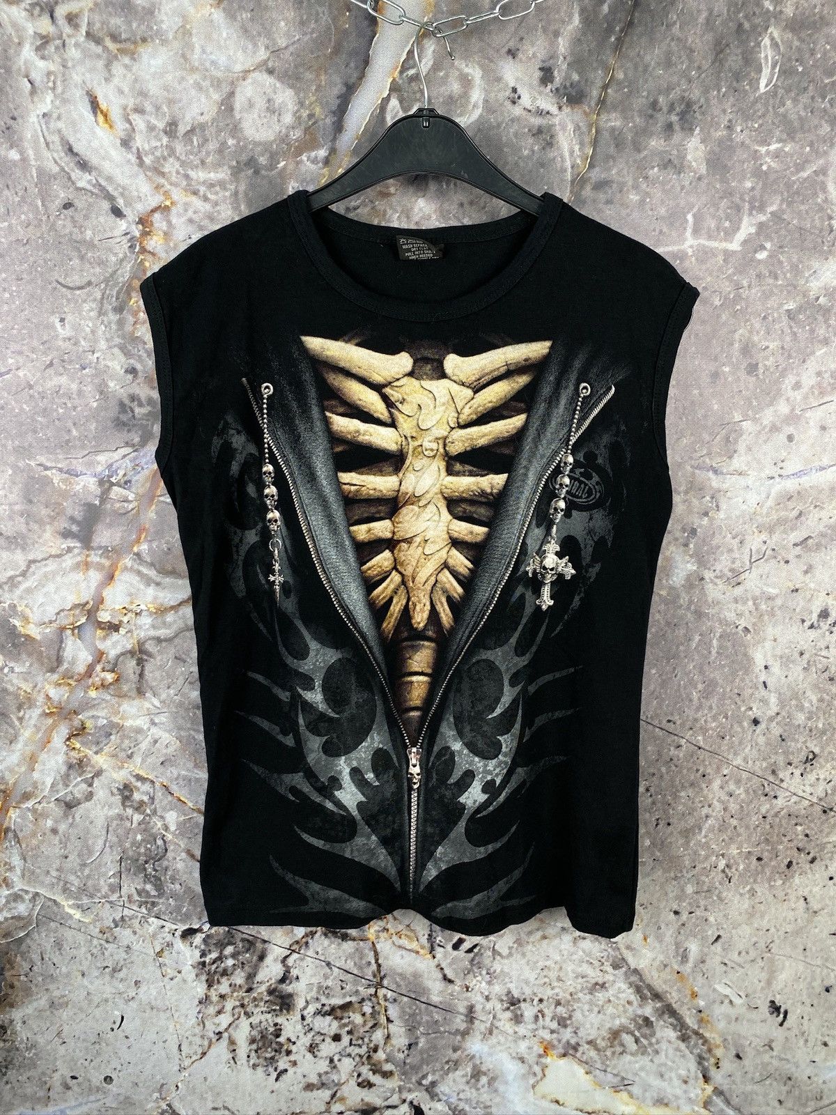 Vintage Men’s Spiral Shirt Sleeveless Skeleton Size Medium Size US M / EU 48-50 / 2 - 2 Thumbnail