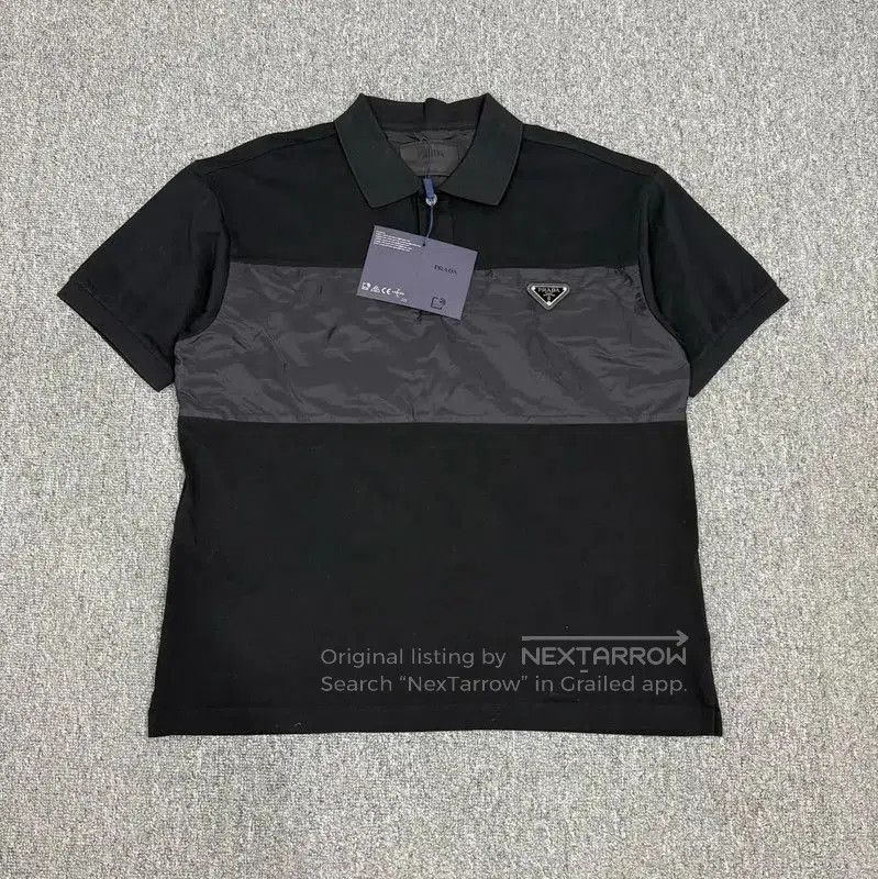 Prada Prada Black Cotton Men's Polo Shirt. Size US S / EU 44-46 / 1 - 1 Thumbnail