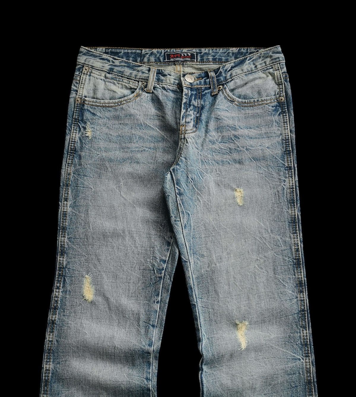 Tornado Mart Africa Taro Jeans Flared Clawmark Whiskering Style Tornado Size US 30 / EU 46 - 3 Thumbnail