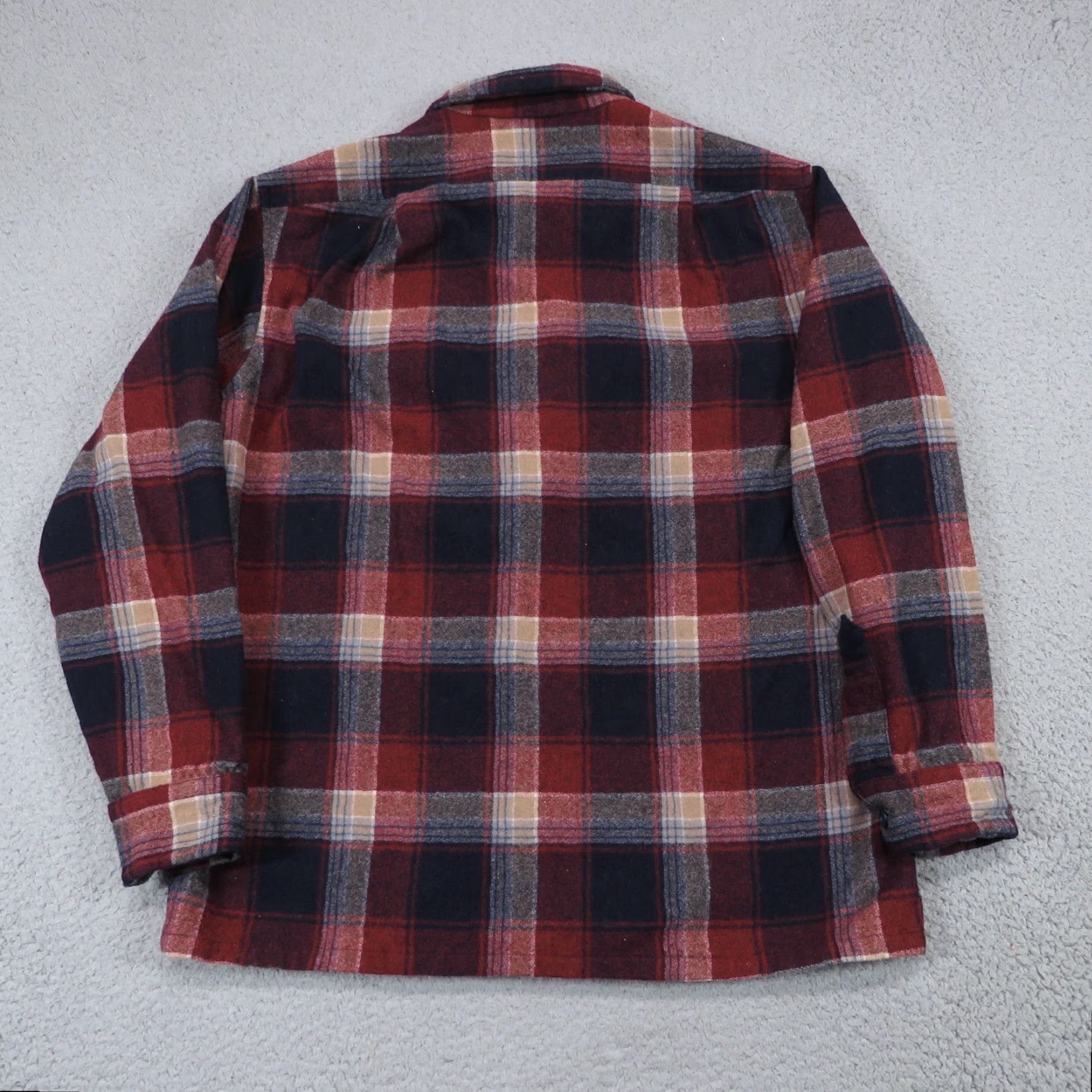 Pendleton VTG Pendleton Shirt Mens Large 60s 70s Red Plaid Board Shirt Loop Collar Surfer Flap Size US L / EU 52-54 / 3 - 6 Thumbnail