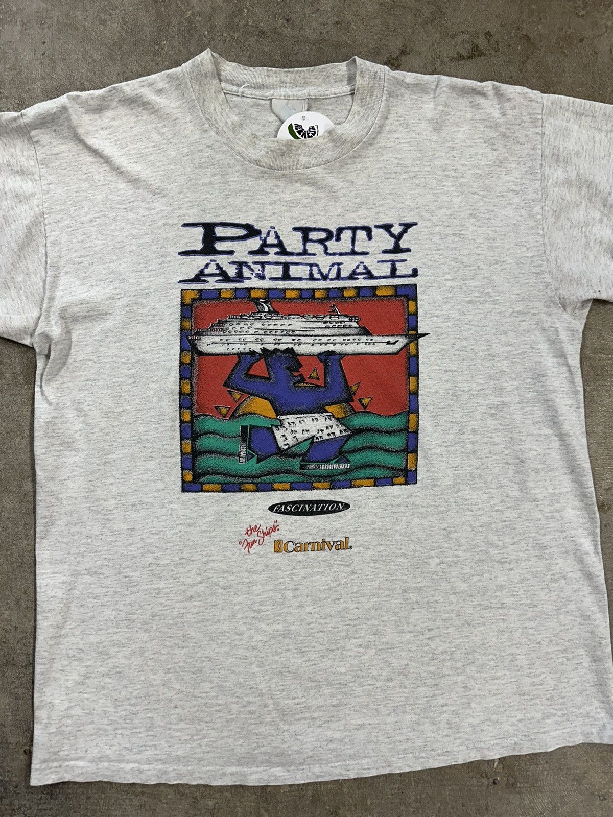 Vintage Vintage 90s Carnival Party Animal Cruise Ship T-Shirt Size US L / EU 52-54 / 3 - 3 Thumbnail