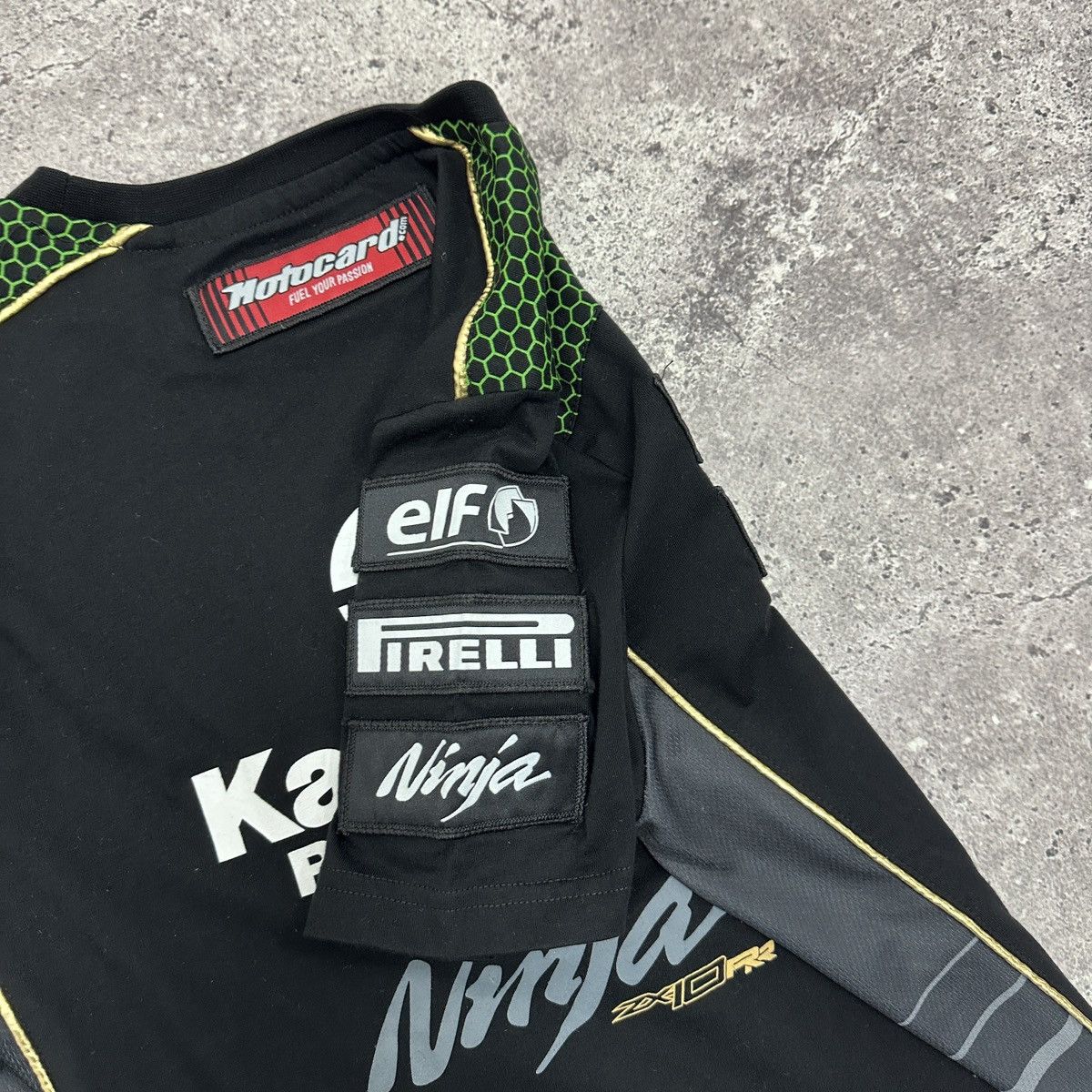 Formula 1 Vintage 00s Kawasaki Ninja Racing tee Monster Formula 1 y2k Size US S / EU 44-46 / 1 - 10 Thumbnail