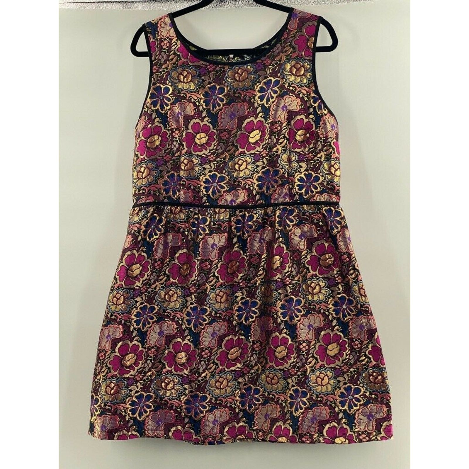 Other Womens A Line Dress Pink Blue Mini Floral XL Dress Size XL / US 12-14 / IT 48-50 - 3 Thumbnail