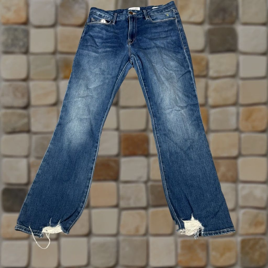 Frame FRAME Jeans Womens 27 Blue Le Crop Mini Boot Mid Rise Bootcut Stretch Denim Shirt? Size 27" / US 4 / IT 40 - 1 Thumbnail