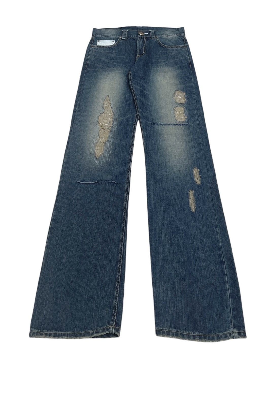 Japanese Brand Rare Design Vintage Japanese Brand Unfinish Jeans 2000s Size US 35 - 1 Thumbnail
