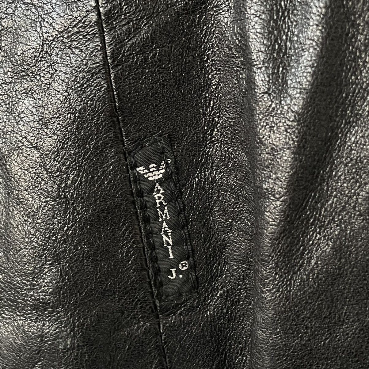 Armani × Vintage Vintage Armani Jeans 00’s Avantgarde Leather Jacket Size S / US 4 / IT 40 - 9 Thumbnail