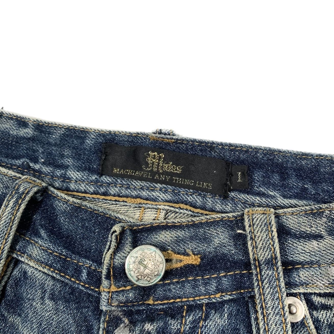 14th Addiction × If Six Was Nine × KMRii Midas Distressed Denim Shorts Size US 30 / EU 46 - 4 Thumbnail