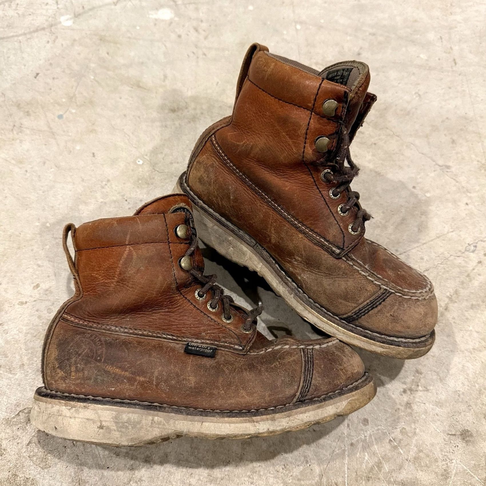 Vintage Irish Setter Women Size 6 Brown Leather Boots Red Wing Waterproof 890 Boots Leather Waterproof 890 Womens Mens? Size US 6 / IT 36 - 2 Thumbnail