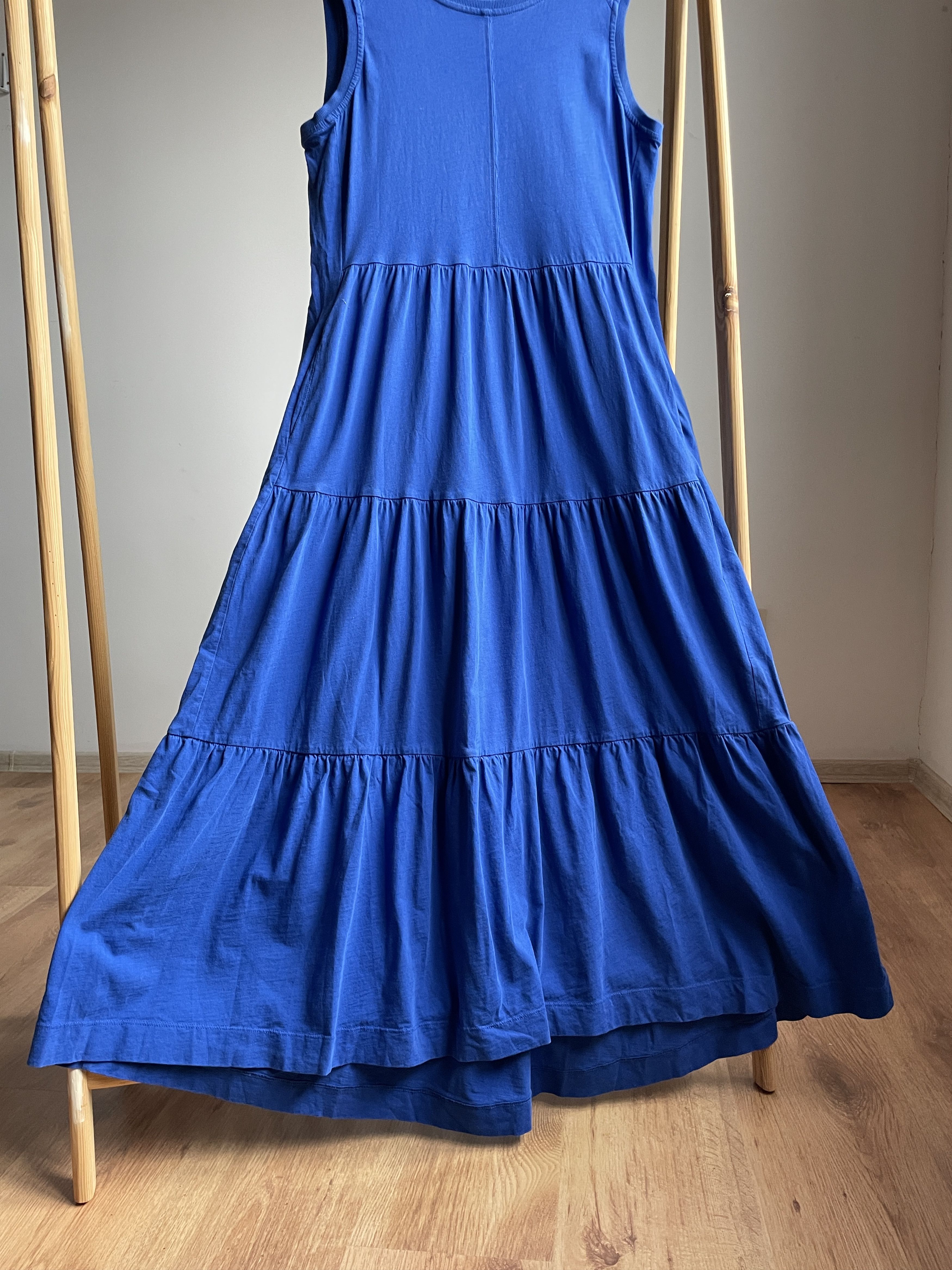 ME+EM Me+Em Sleeveless Tiered Slub Maxi Dress Size M / US 6-8 / IT 42-44 - 4 Thumbnail