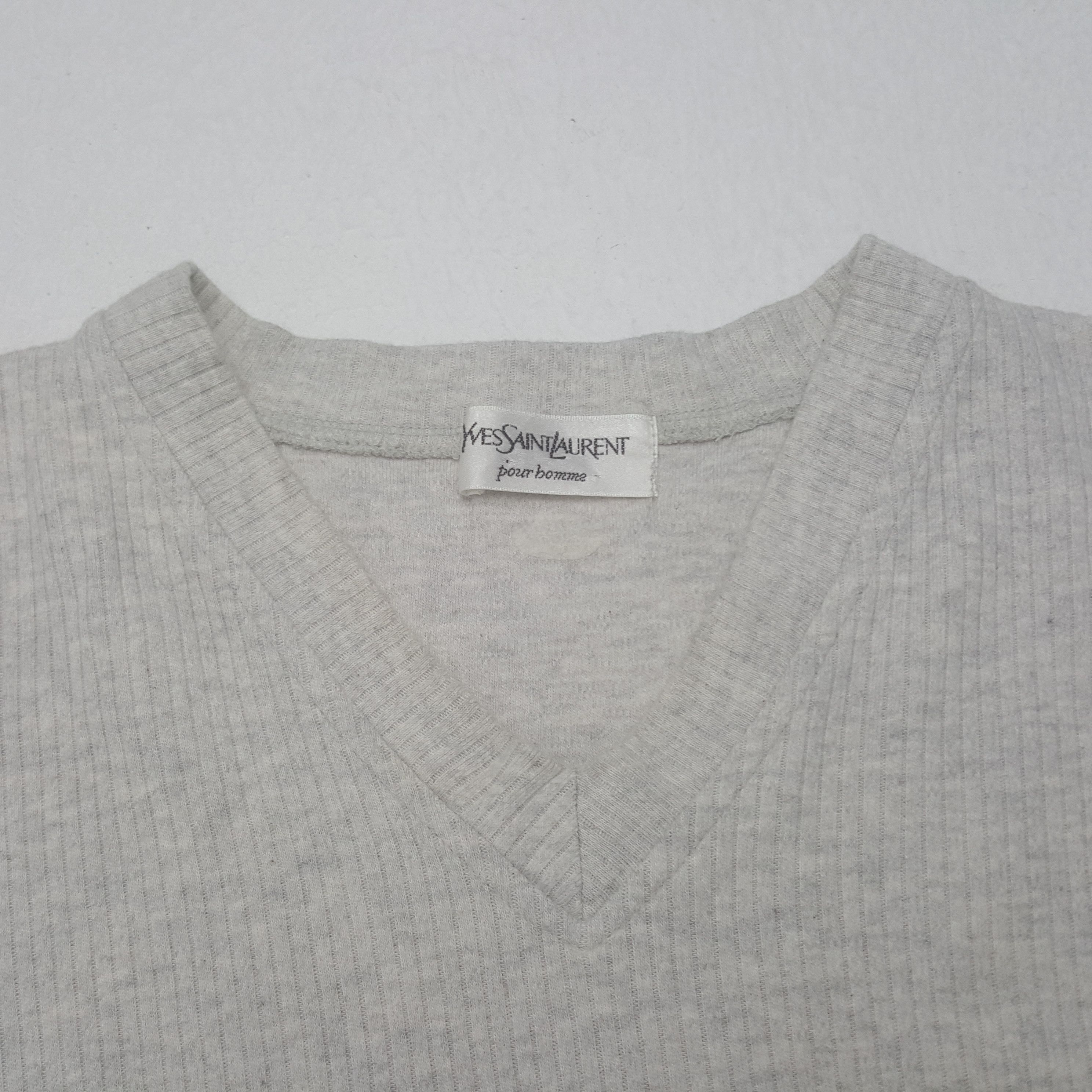 Vintage × Yves Saint Laurent Vintage Yves Saint Laurent Embroidery Logo Tshirt Size US L / EU 52-54 / 3 - 5 Thumbnail