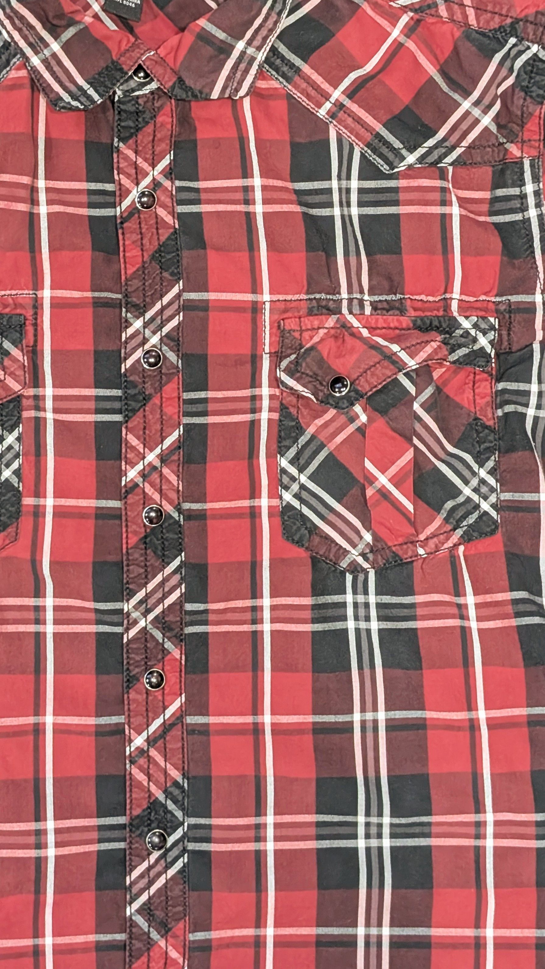 I.N.C INC plaid Western pearl button up shirt - SIZE XL Size US XL / EU 56 / 4 - 2 Thumbnail