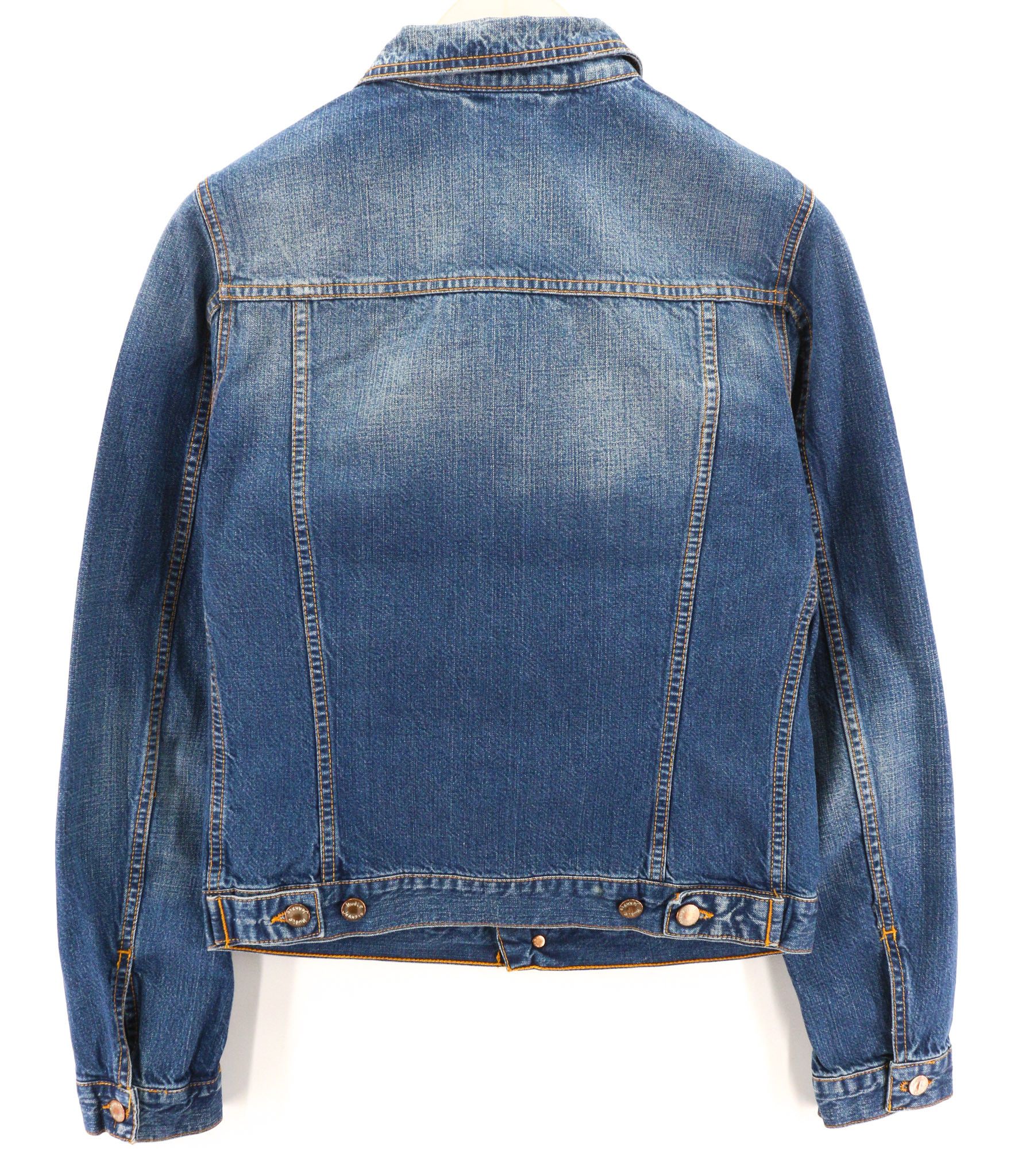 Nudie Jeans TERRY WORN IN S Blue Faded Cotton Unlined Jacket 80779 Size US S / EU 44-46 / 1 - 2 Thumbnail
