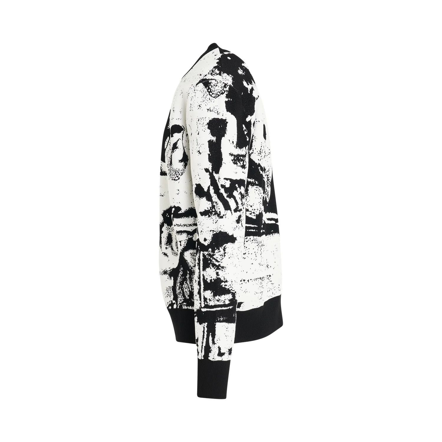 Alexander McQueen o1mris0824 Sweatshirt in Black & White Size US L / EU 52-54 / 3 - 3 Thumbnail