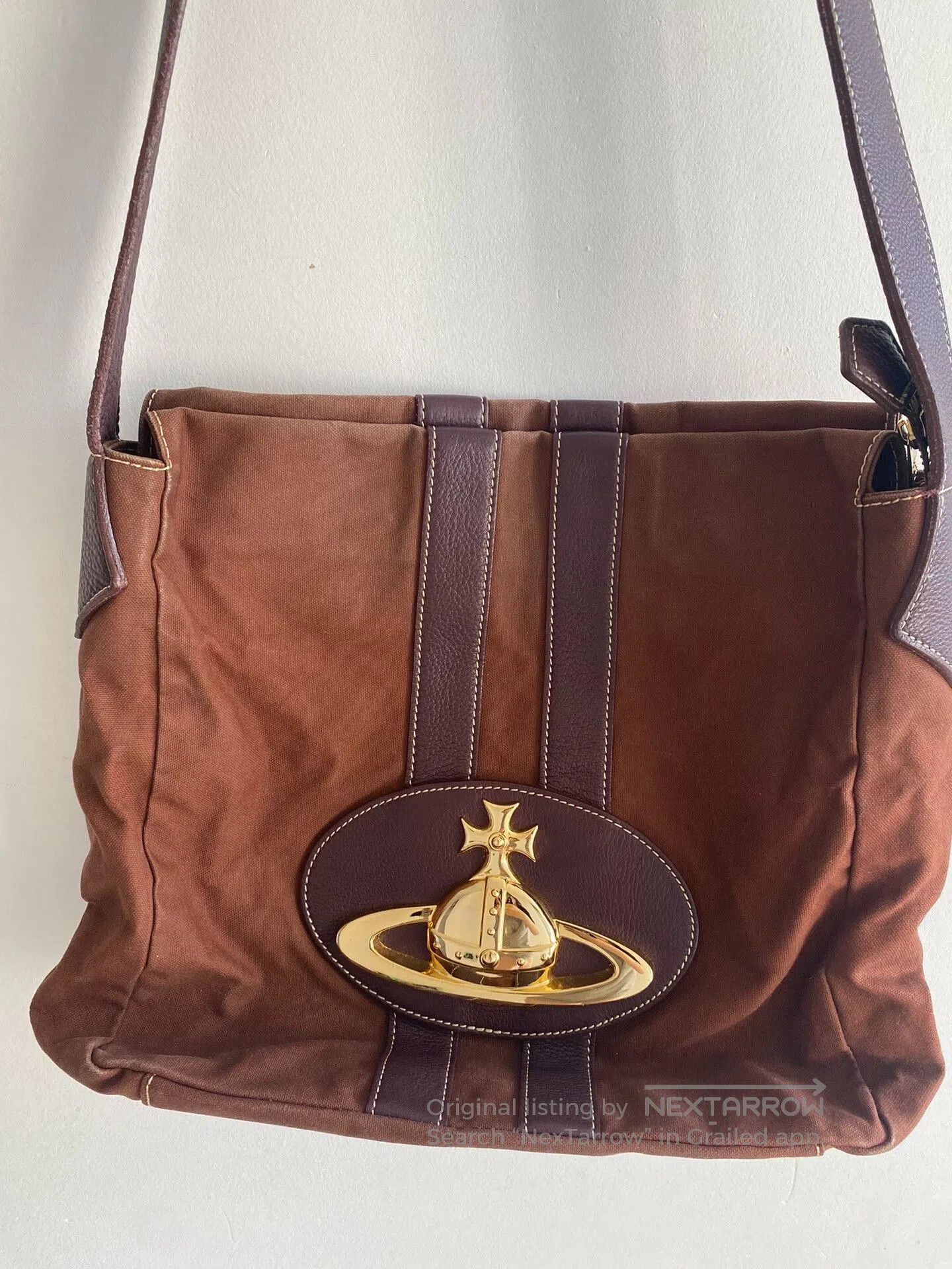 Vivienne Westwood vintage vivienne westwood brown crossbody bag. Size ONE SIZE - 1 Thumbnail