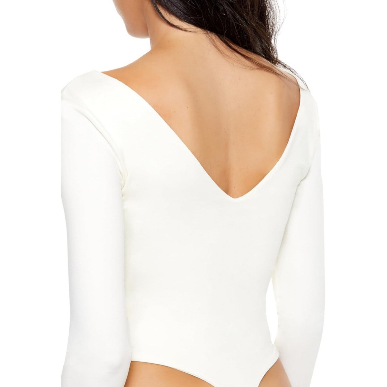Forever 21 Forever 21 Black Contour Sculpt Satin Thong Bodysuit NWT XS Size XS / US 0-2 / IT 36-38 - 24 Thumbnail