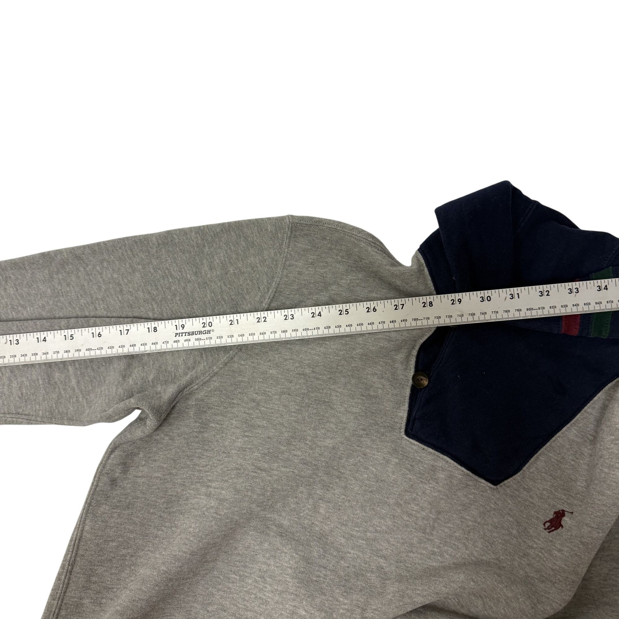 Polo Ralph Lauren Vtg Ralph Lauren Pullover Shawl Collar Polo LOGO Sweatshirt Size US M / EU 48-50 / 2 - 8 Thumbnail