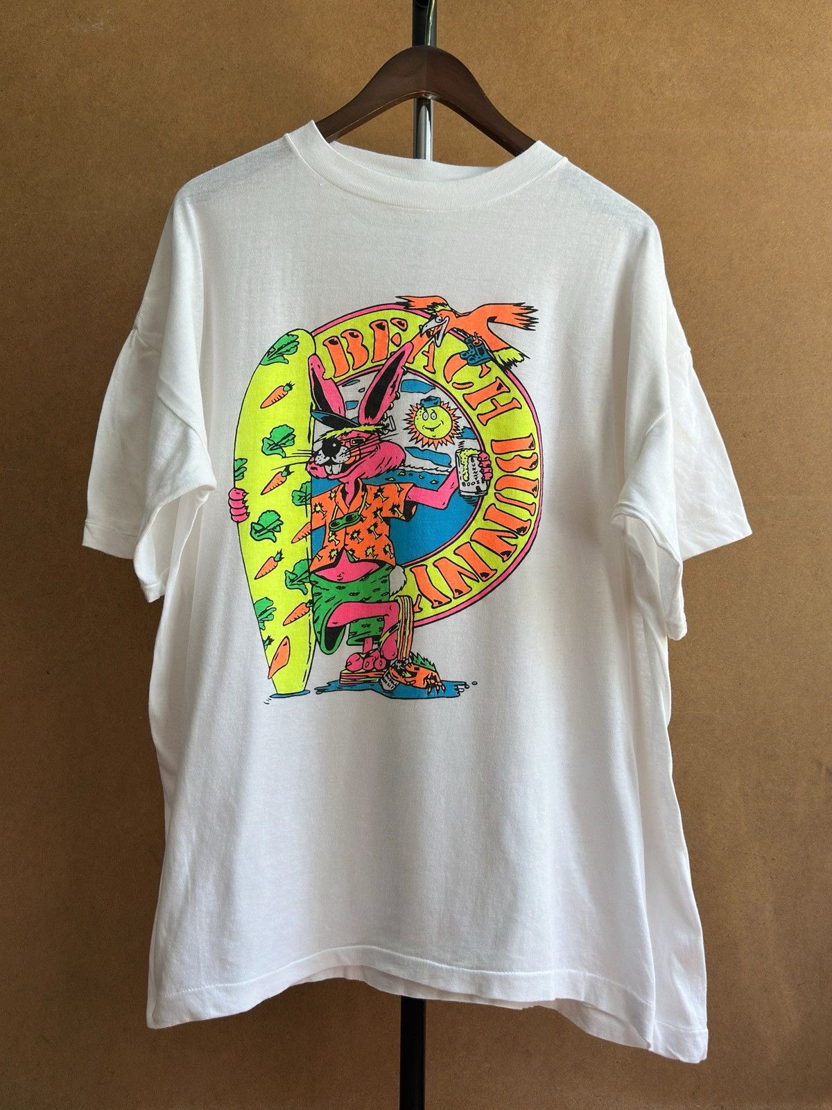 Vintage Vintage 90s Beach Bunny Single Stitch Graphic Humor Tee Size US XL / EU 56 / 4 - 1 Thumbnail