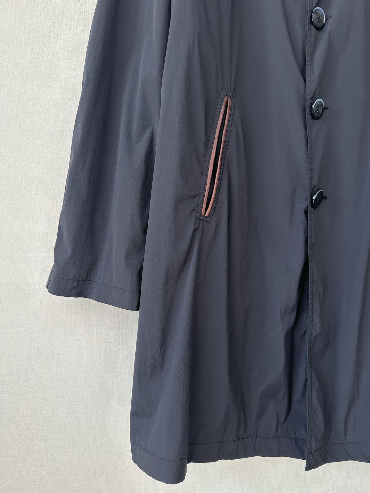 Etro ETRO Milano Nylon Trench Coat Leather Details Men’s size 52 Size US L / EU 52-54 / 3 - 8 Thumbnail