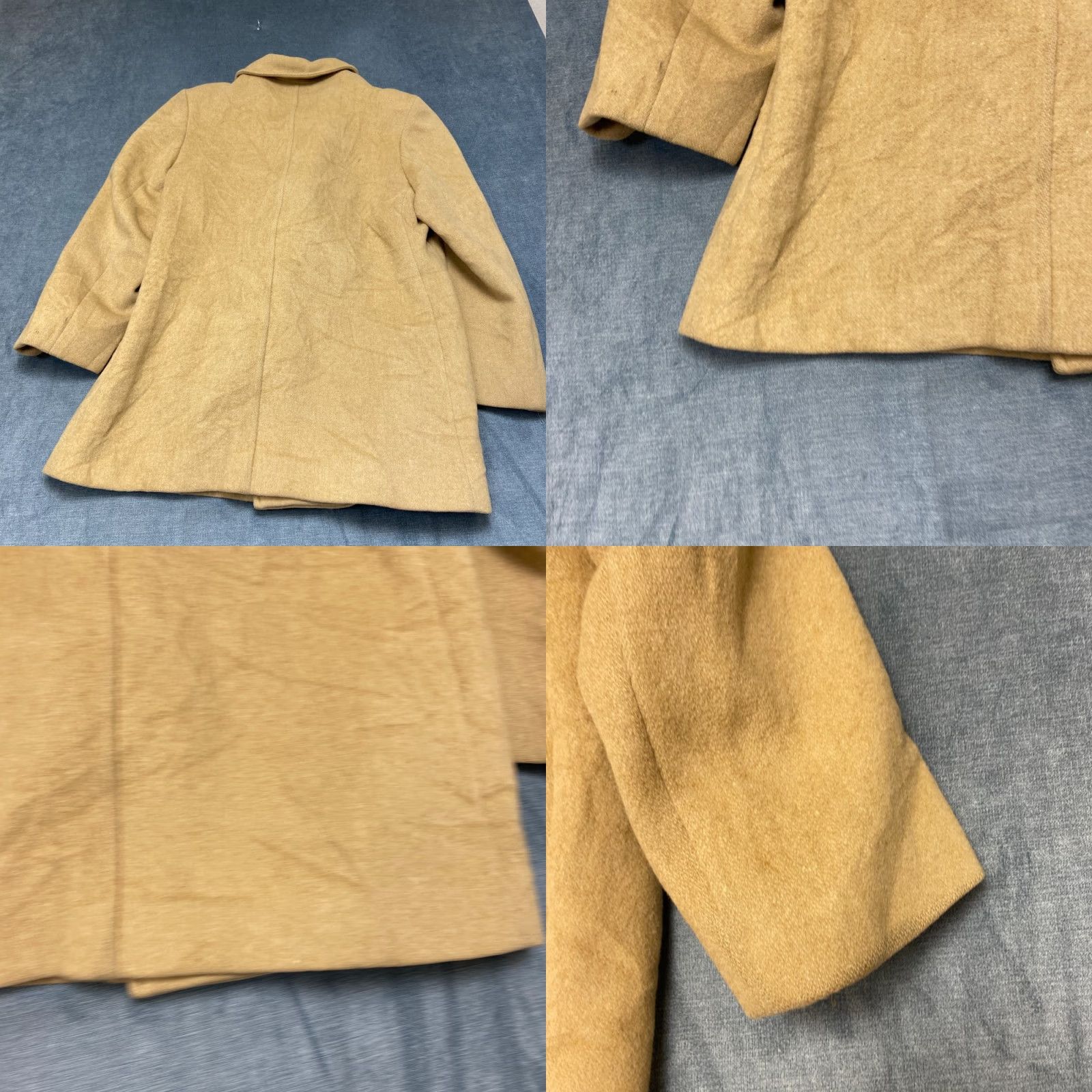 Pendleton VTG Pendleton Peacoat Jacket Mens S Beige Wool Lined Double Breasted Coat Size US S / EU 44-46 / 1 - 8 Thumbnail