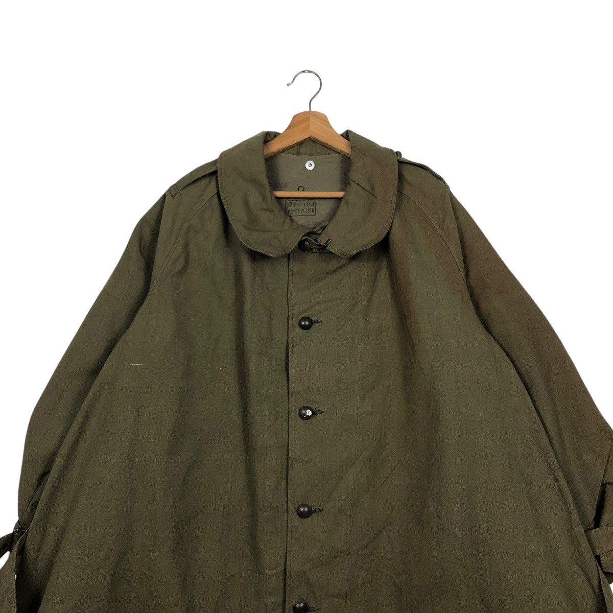 Vintage 🔥VINTAGE 1940’s LONG JACKET MILITARY US NAVY PAULMAN & FILS Size US L / EU 52-54 / 3 - 5 Thumbnail