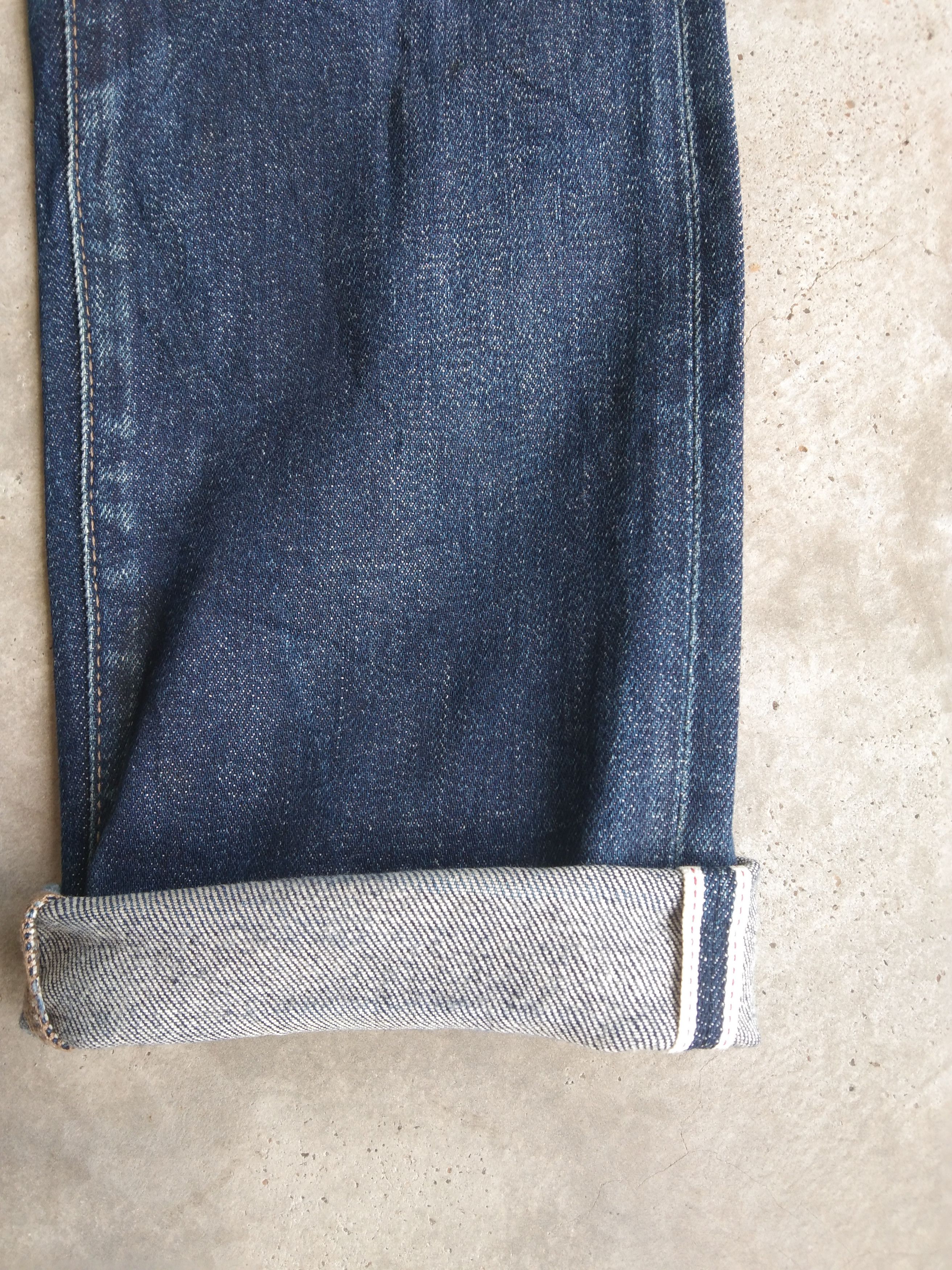 Japanese Brand Vintage Redline Uniqlo Selvedge Distressed Jeans 33x32 Size US 33 - 5 Thumbnail