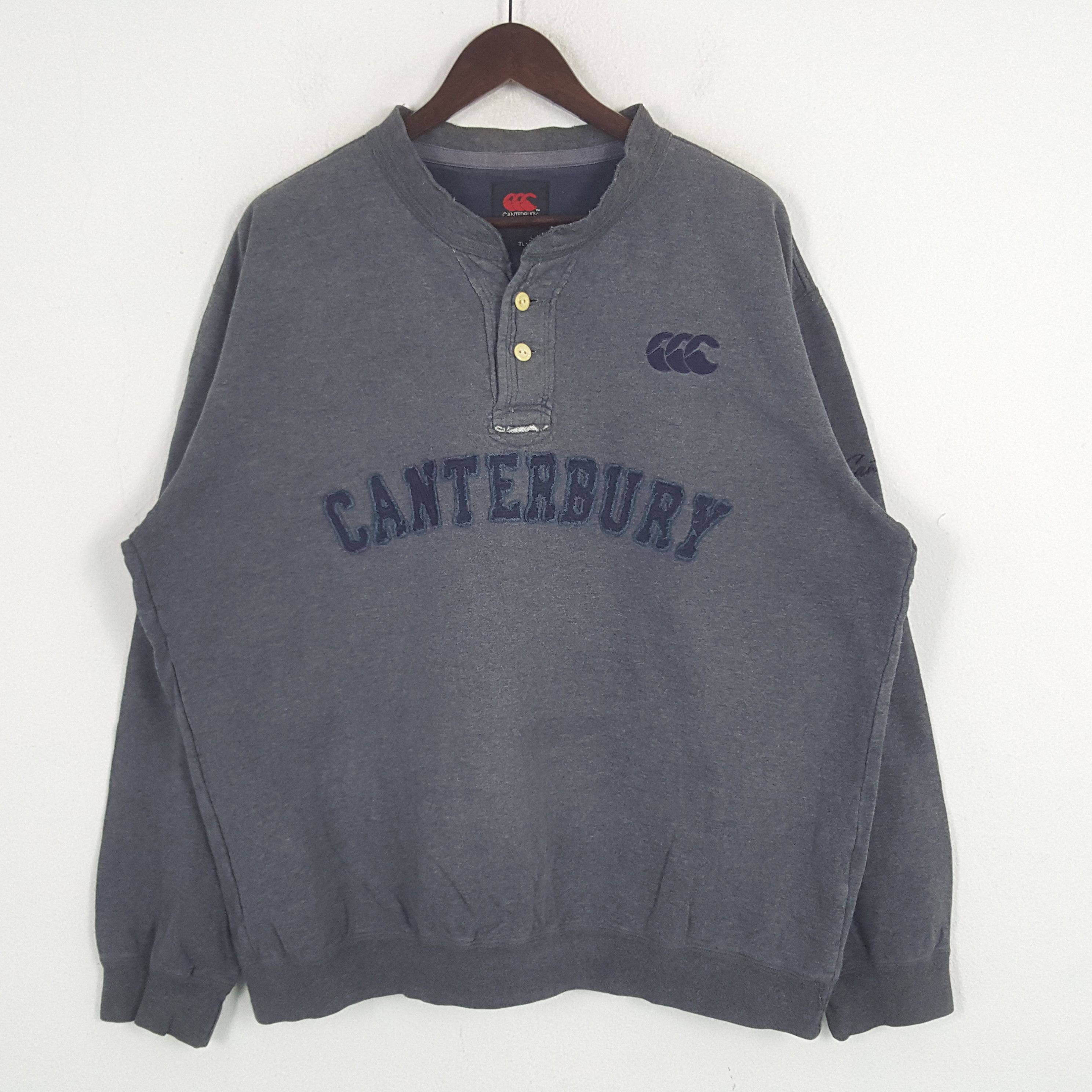 Vintage Canterbury Of New Zealand Button Sweatshirt