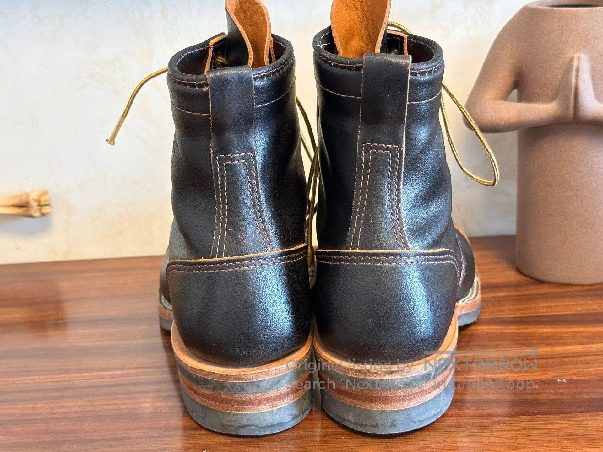 WESCO Wesco Warren Navy Waxed Leather Shoes. Size US 8.5 / EU 41-42 - 6 Thumbnail