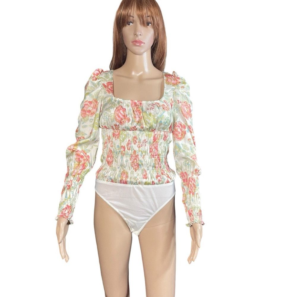Free People NWT New $98 Free People Floral Wanderlust Bodysuit Size S Size S / US 4 / IT 40 - 3 Thumbnail