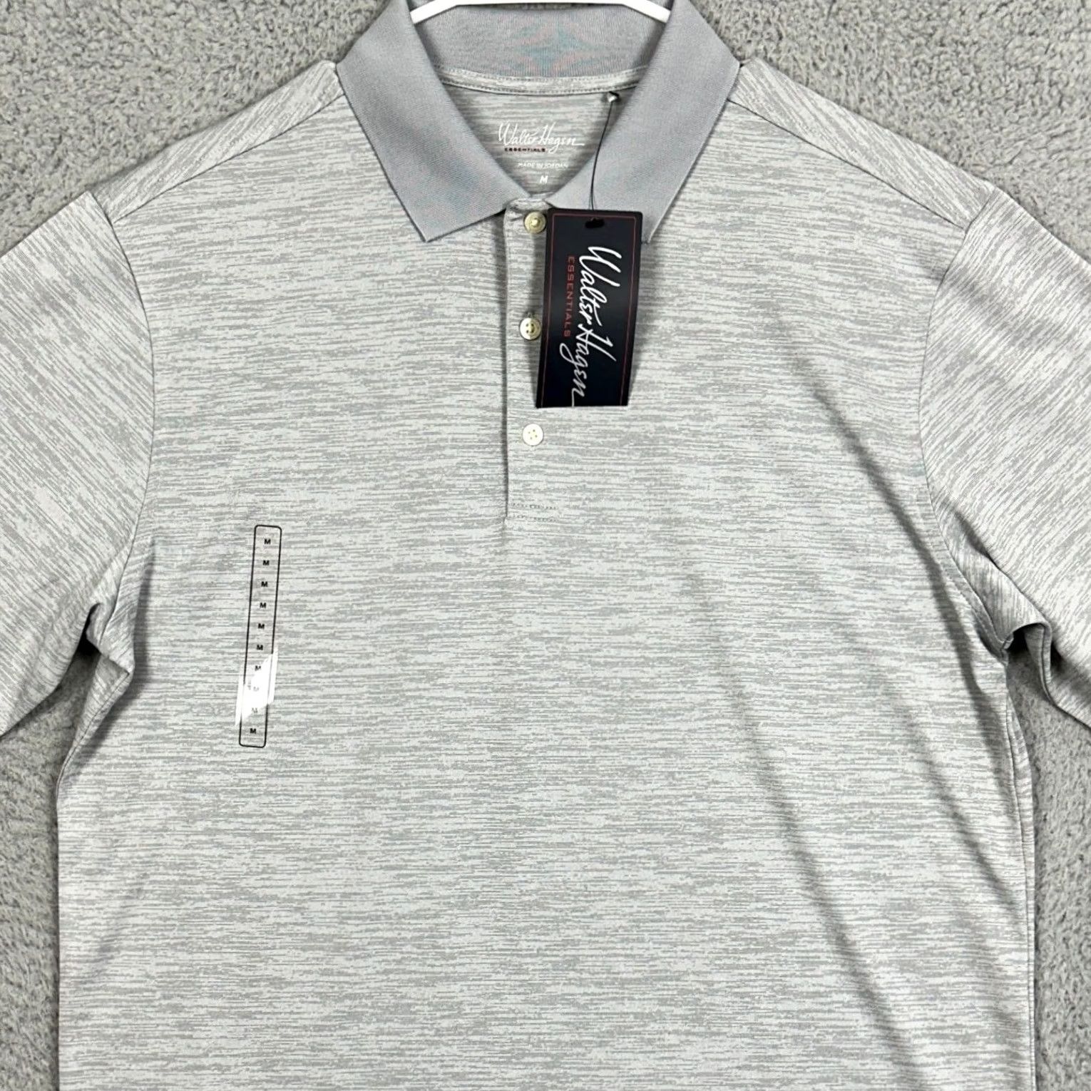 Vintage VINTAGE: No Walter Hagen Essentials Polo Shirt Mens M Gray Heather Short Sleeve Collared Button Placket Casual Activewear Golf Rugby Shirt Size US M / EU 48-50 / 2 - 2 Thumbnail