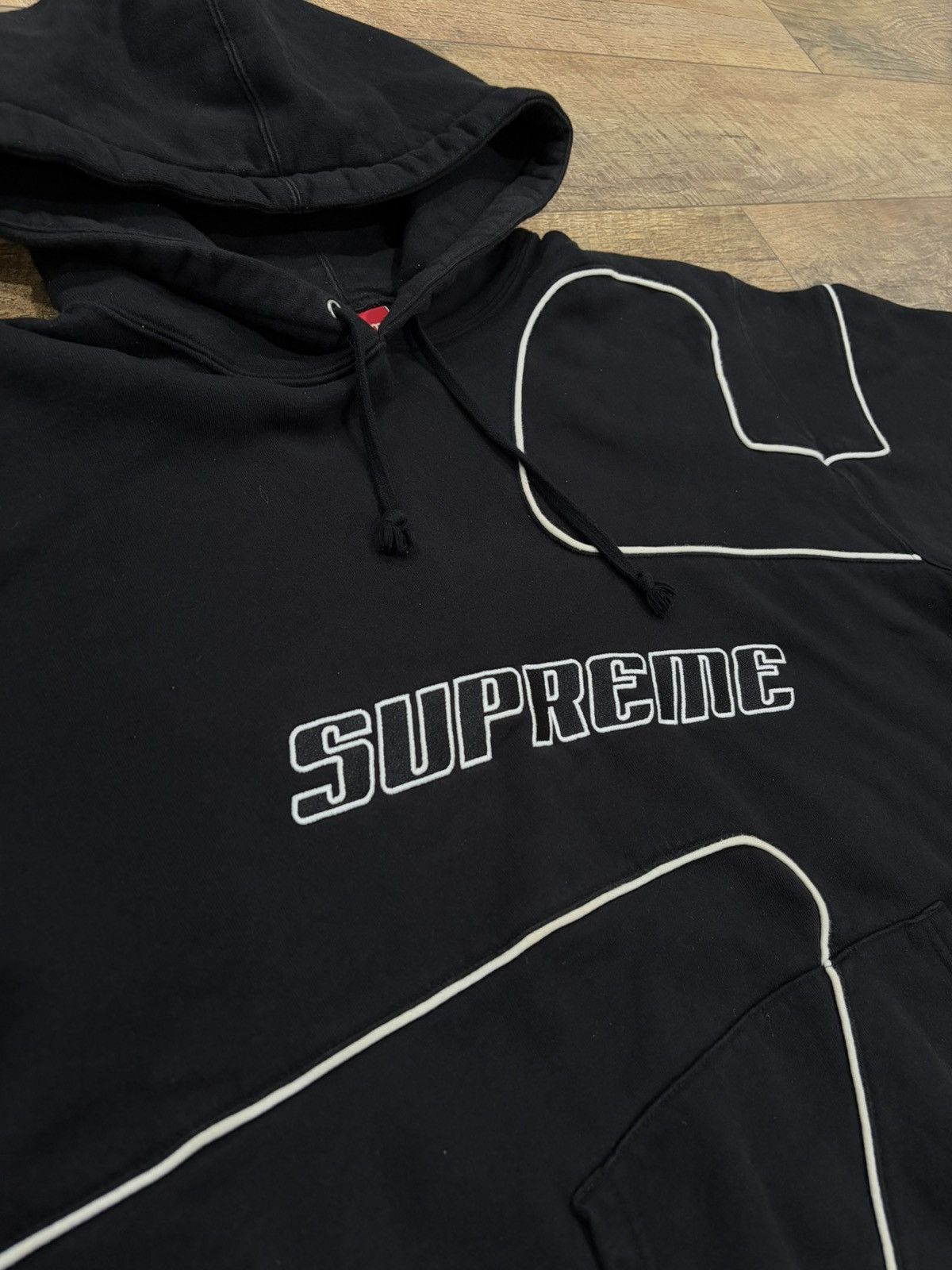 Supreme Supreme Big S Embroidered Hoodie Black White Large Size US L / EU 52-54 / 3 - 5 Thumbnail