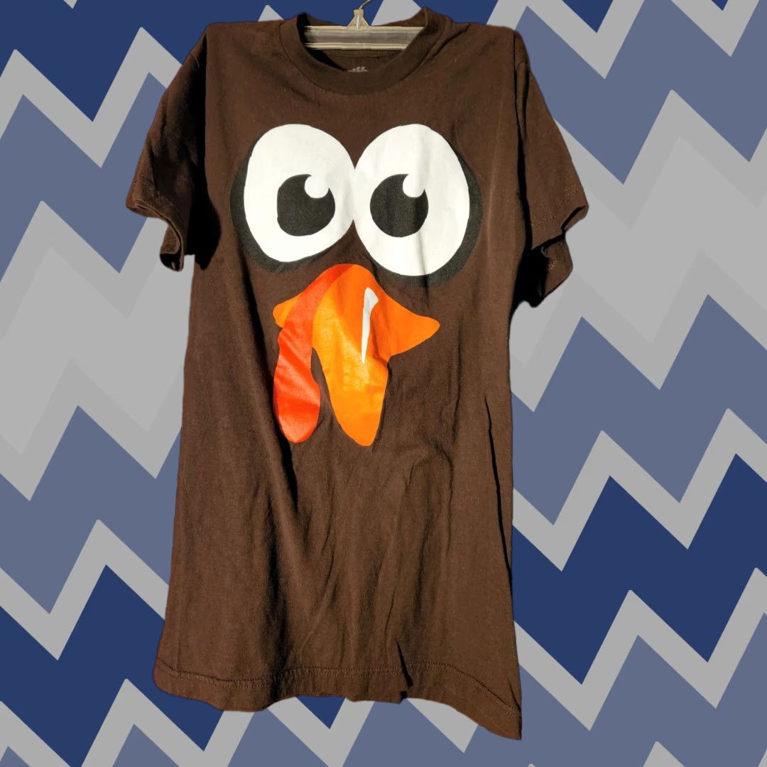 Vintage Silly Turkey Face Funny Thanksgiving Brown Tshirt Size S Small Size US S / EU 44-46 / 1 - 1 Thumbnail