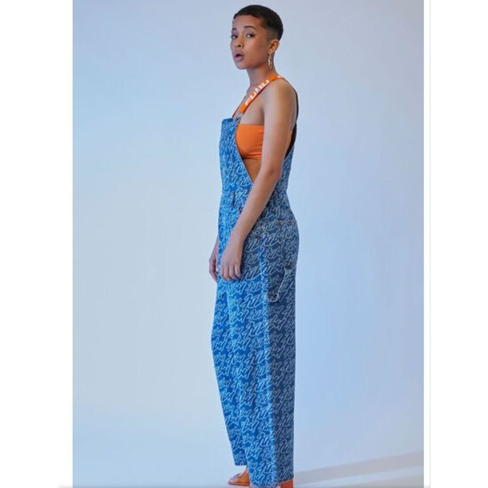 Fubu Fubu Forever 21 Denim Overalls Womens All Over Print Size 27" / US 4 / IT 40 - 3 Thumbnail