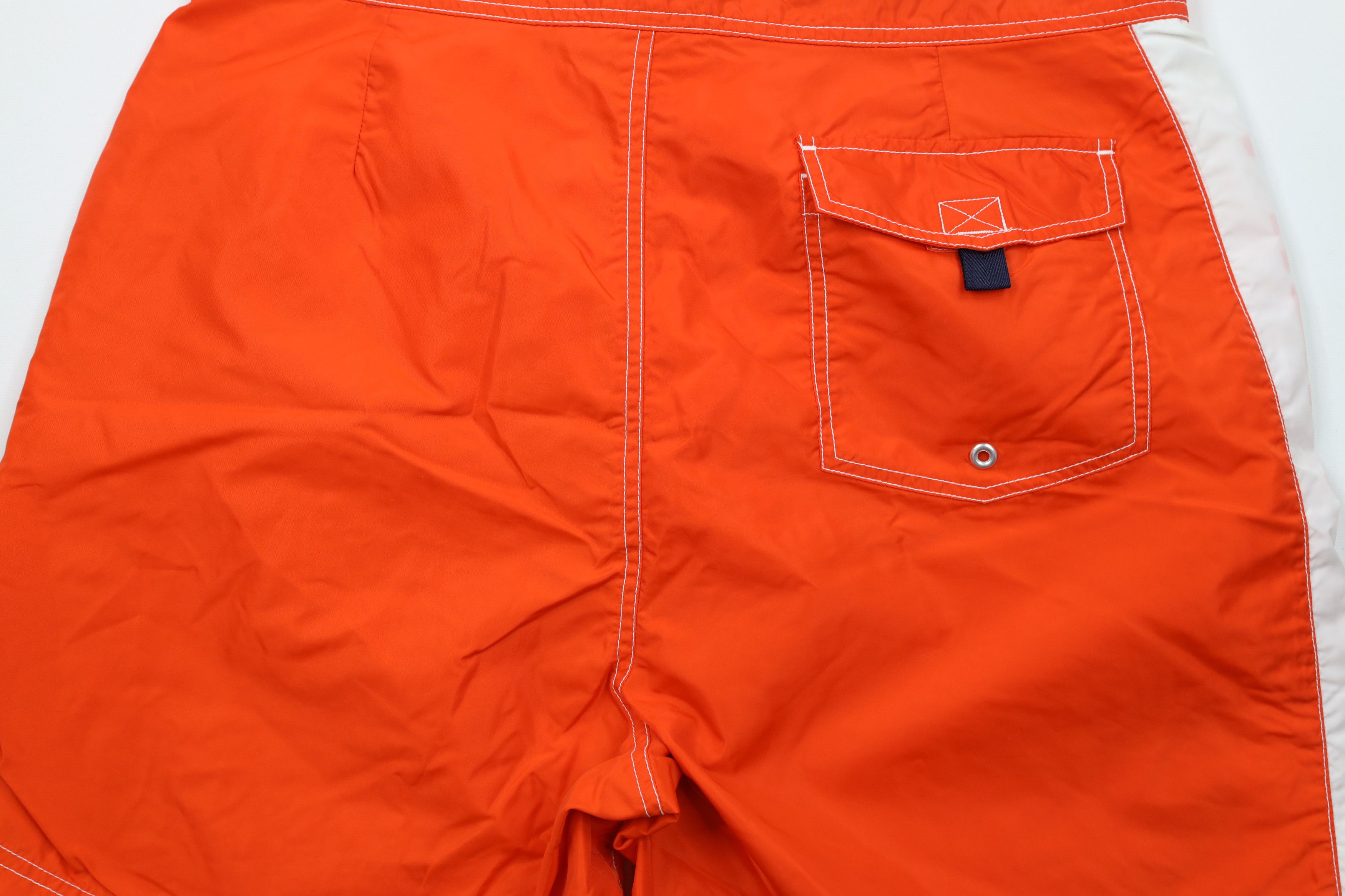 Tommy Hilfiger × Vintage Vintage 90s Tommy Hilfiger Block Lined Shorts Trunks Orange Size US 36 / EU 52 - 12 Thumbnail