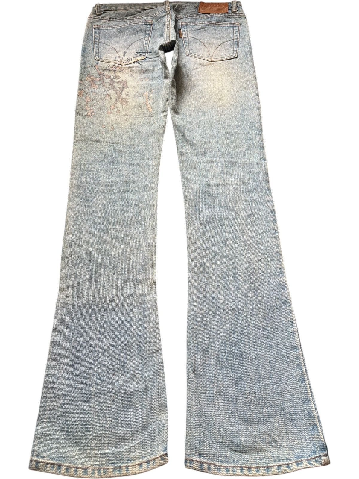 Hysteric Glamour Vintage Hysteric Glamour Distress Low Rise Flare Jeans Size 29" - 2 Thumbnail