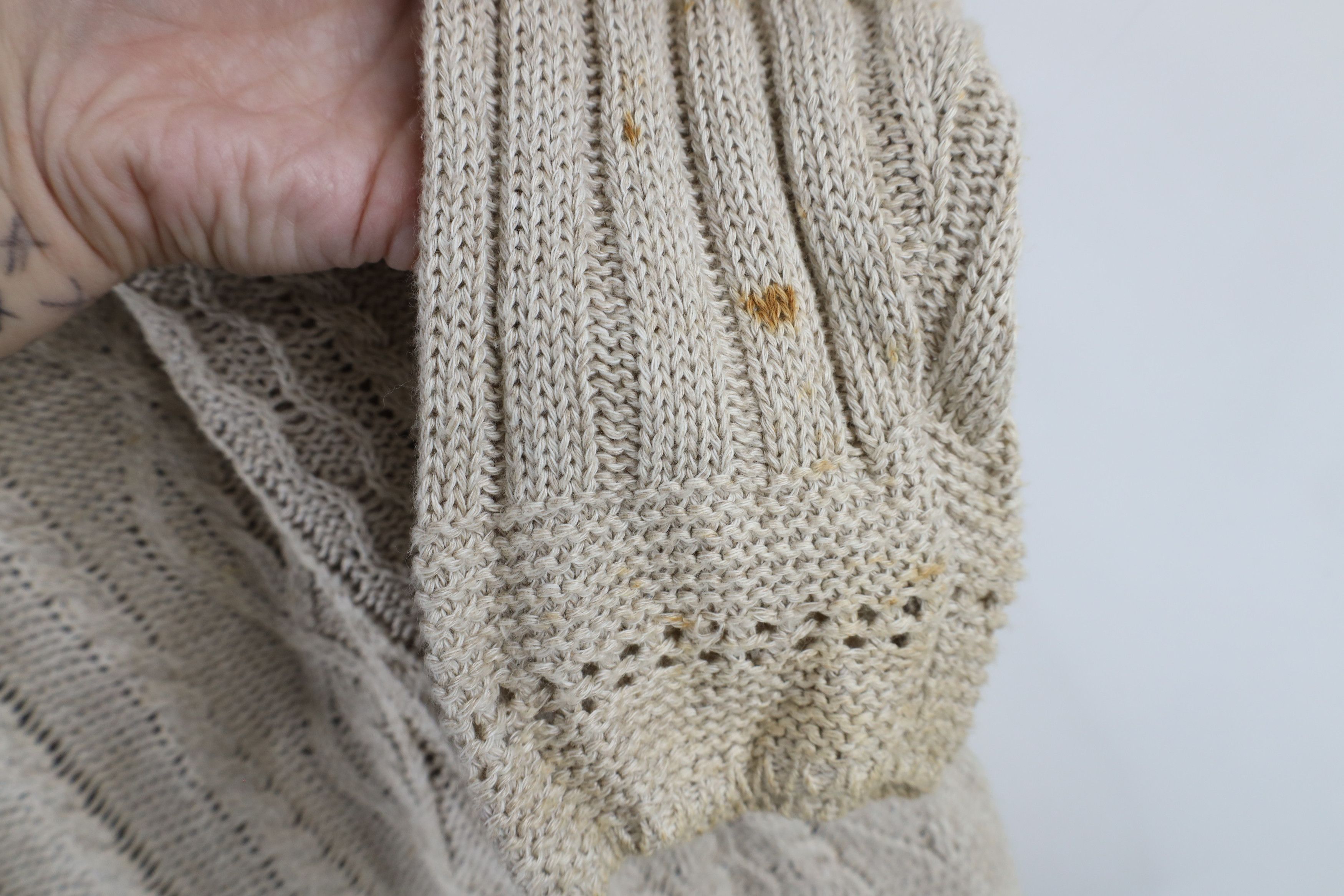 Esprit × Vintage Vintage 90s Esprit Blend Chunky Cable Knit Fisherman Sweater Size L / US 10 / IT 46 - 4 Thumbnail