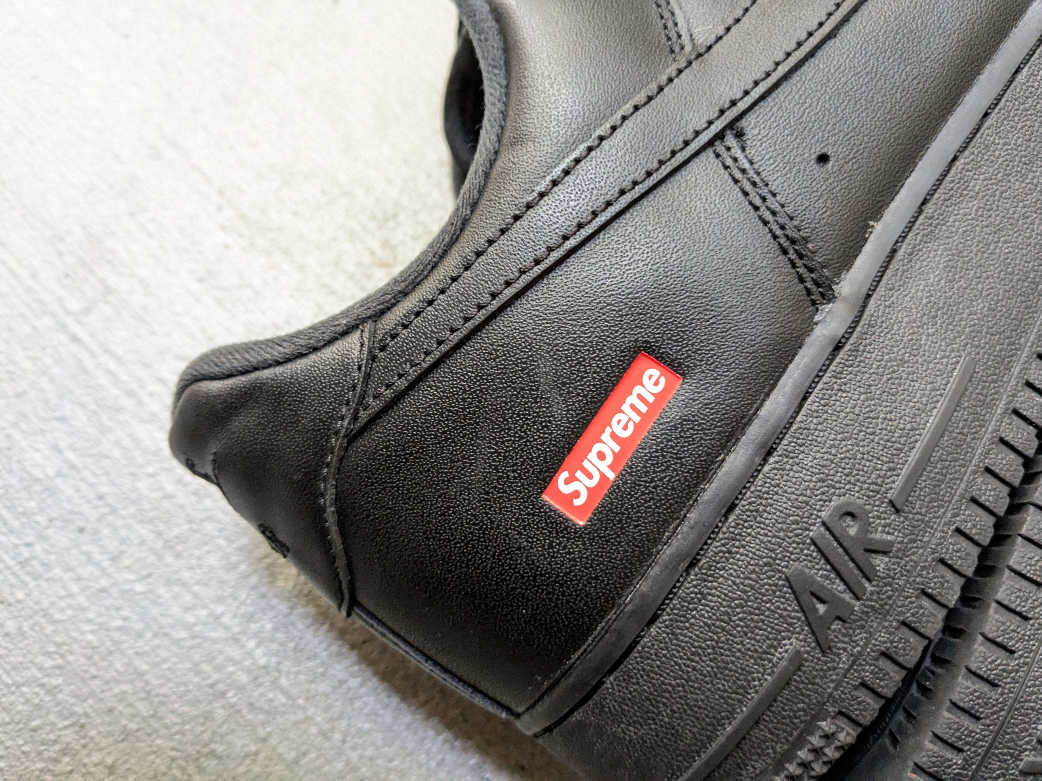 Nike × Supreme Nike Air Force 1 Low Supreme Black 11.5 CU9225-001 Leather Size US 11.5 / EU 44-45 - 12 Thumbnail