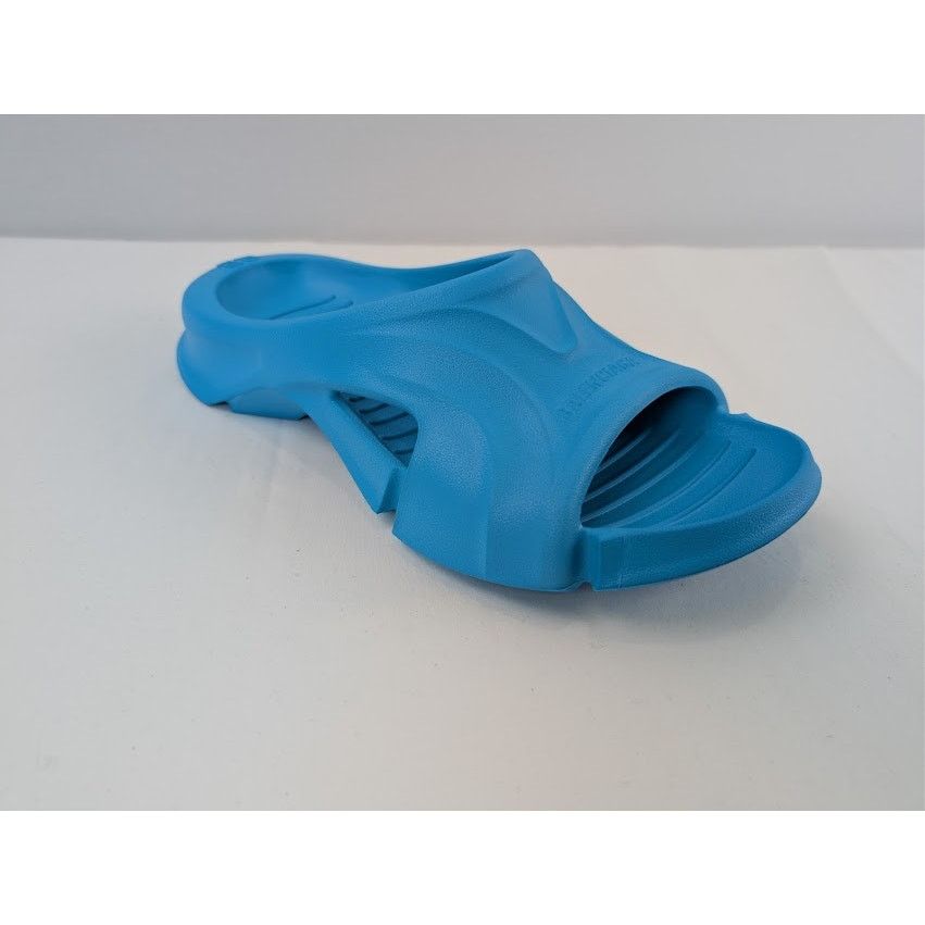 Balenciaga o1rshd1 Rubber Mold Slide Sandals in Blue 41 Size US 8 / EU 41 - 3 Thumbnail