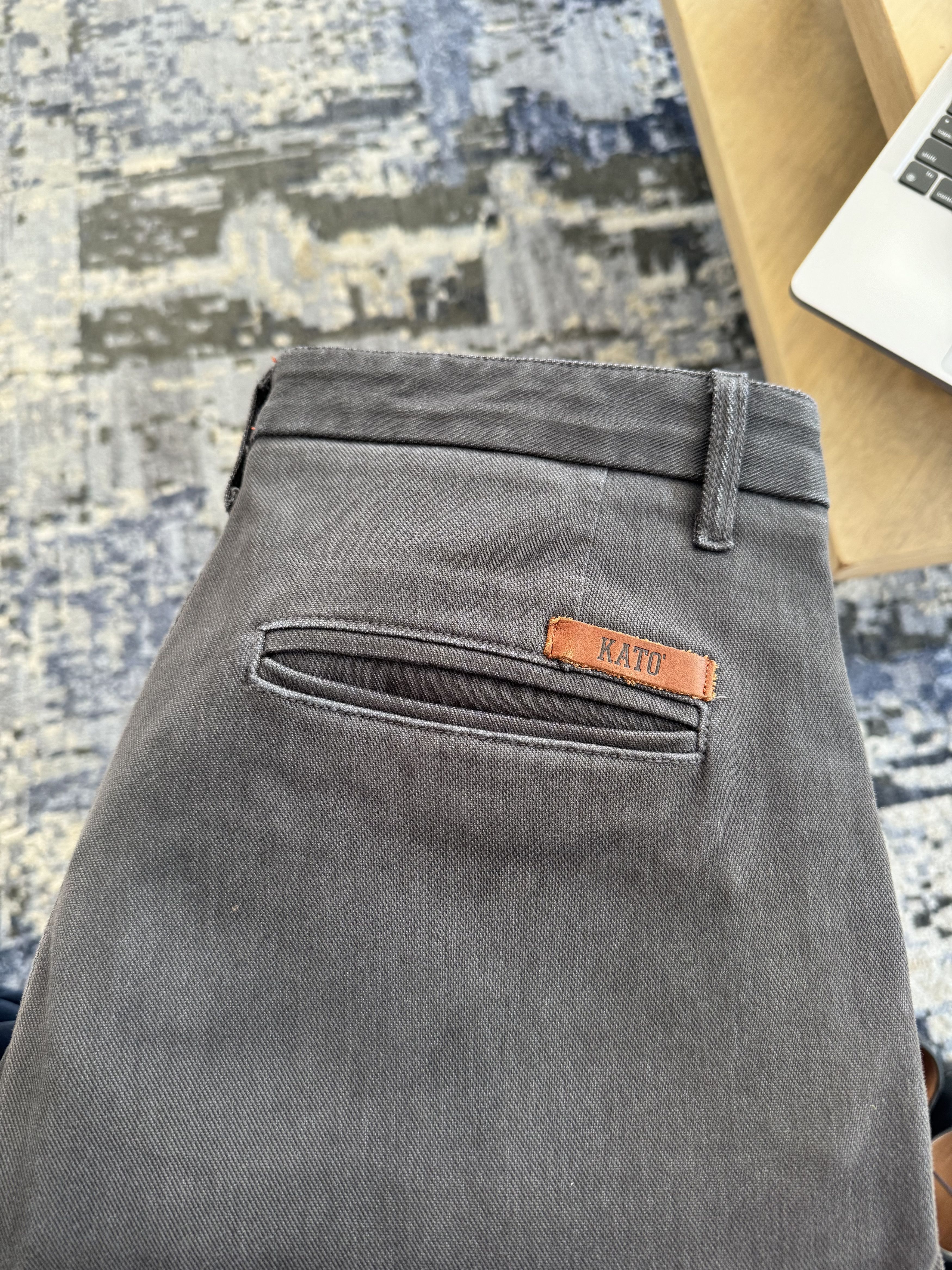 KATO Hiroshi Kato: Denit Slim Fit Chinos Size US 31 - 3 Thumbnail