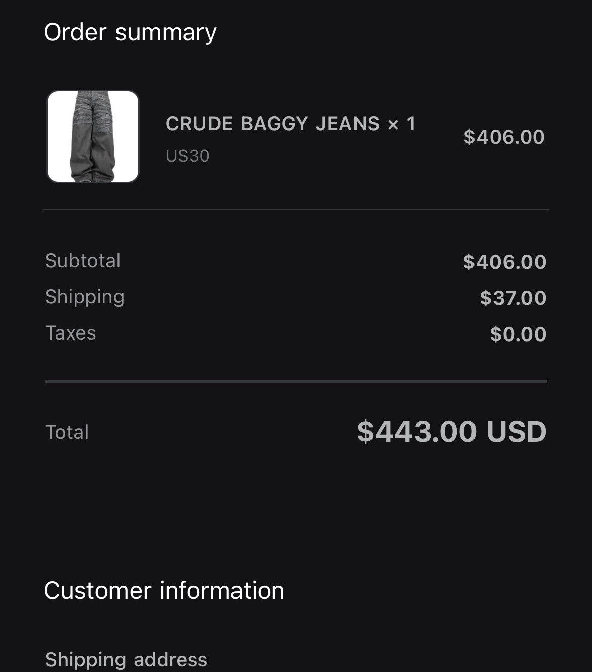 Paradoxe Paris CRUDE BAGGY JEANS Size US 30 / EU 46 - 6 Thumbnail