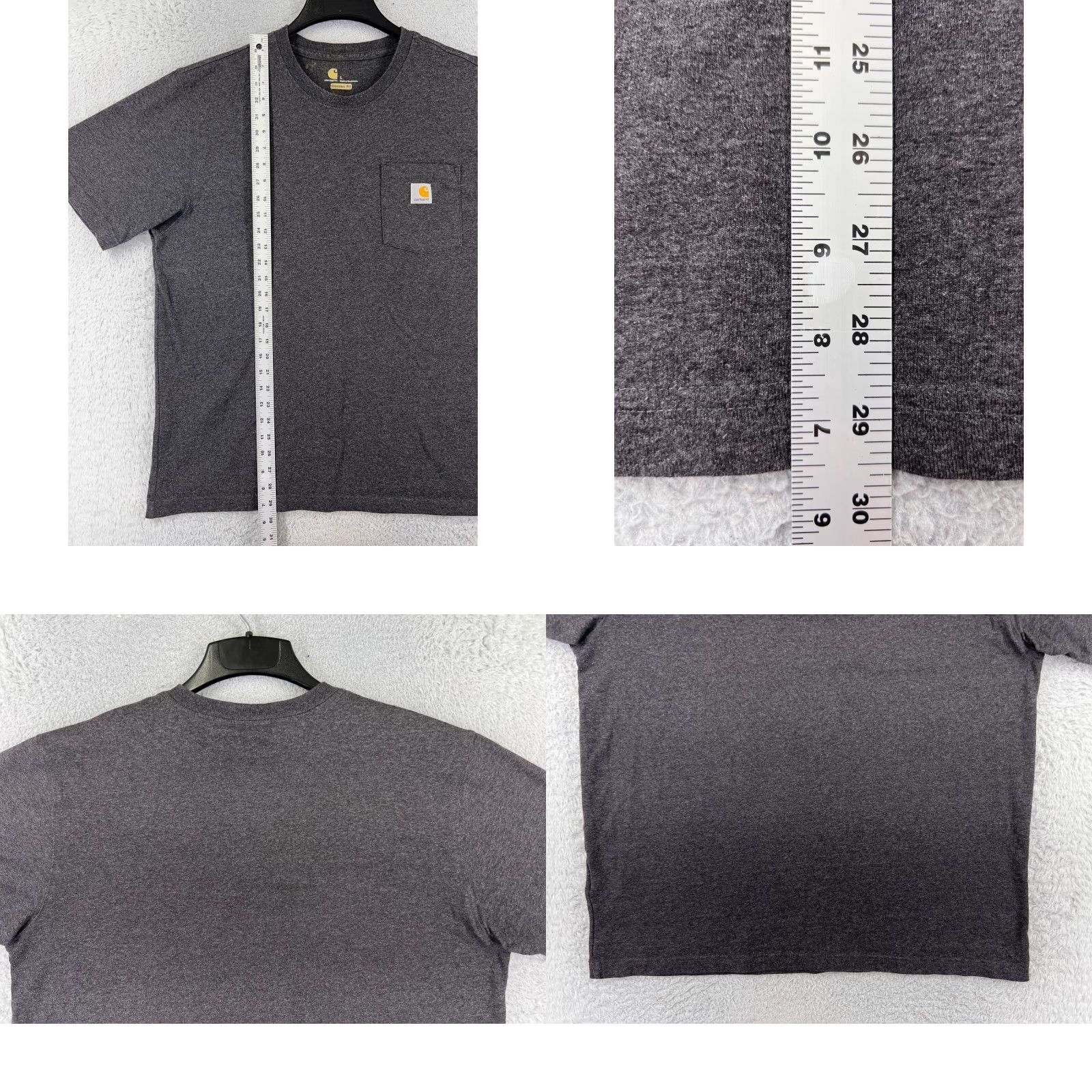 Carhartt Carhartt Shirt Mens Large Gray Short Sleeve Crew Neck Cotton Blend Pocket Size US L / EU 52-54 / 3 - 9 Thumbnail