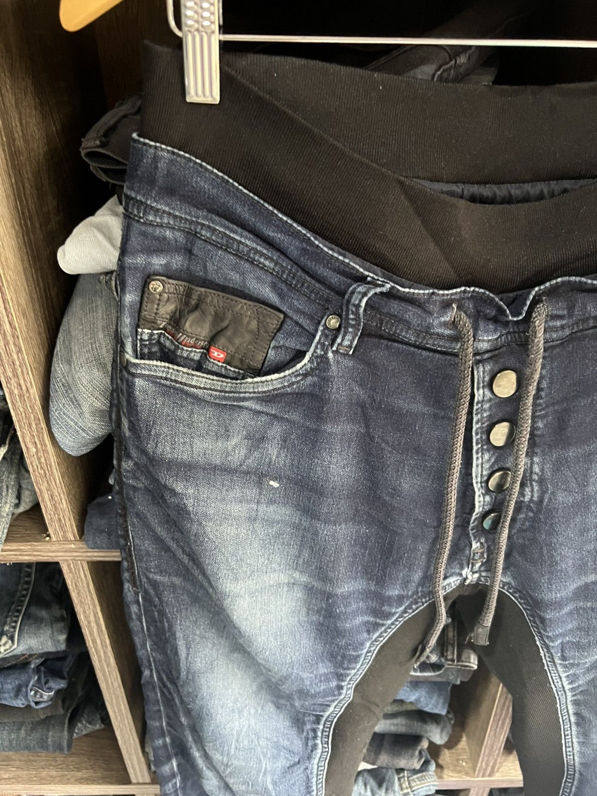 Diesel 🔥Diesel Industry Sweatpant Distressed Denim Size US 35 - 5 Thumbnail