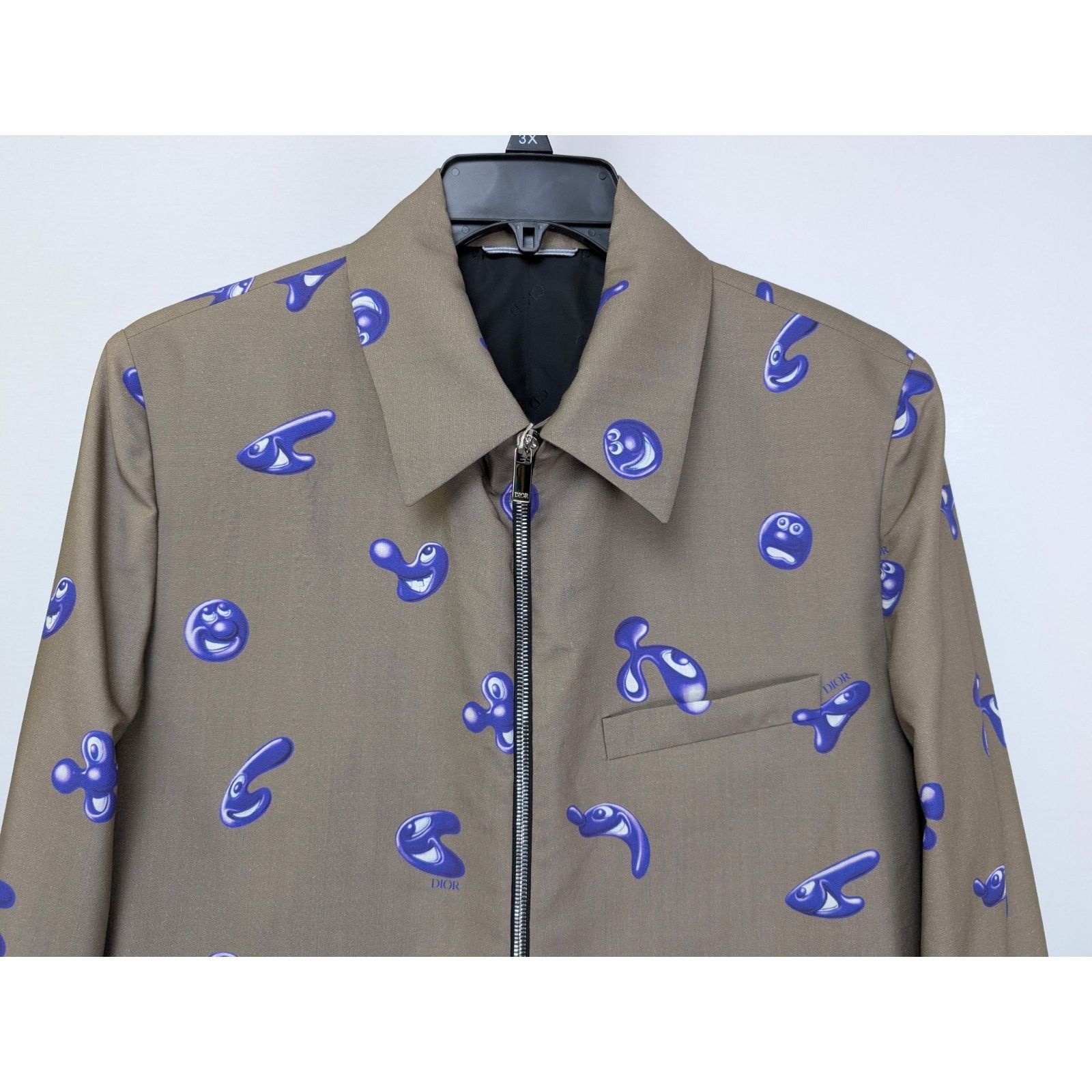 Dior o1rshd1 Men's Patterned Shirt in Khaki Size US M / EU 48-50 / 2 - 2 Thumbnail