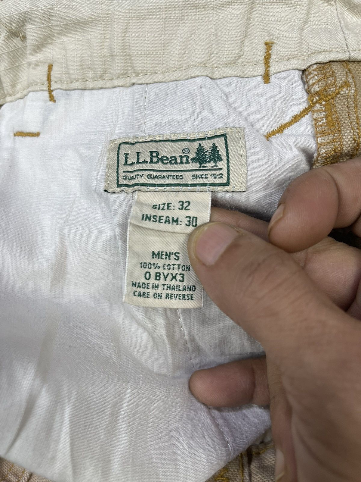 L.L. Bean Vintage LL Bean Double Knee Distressed Canvas Pants Size US 32 / EU 48 - 15 Thumbnail