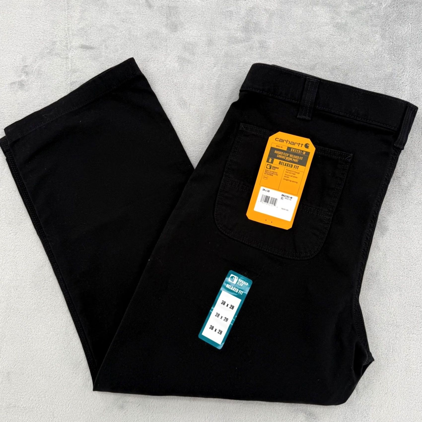 Carhartt VINTAGE Carhartt Relaxed Fit Black Work Pants Mens Cotton Canvas Utility Carpenter 38x28 Size US 38 / EU 54 - 2 Thumbnail