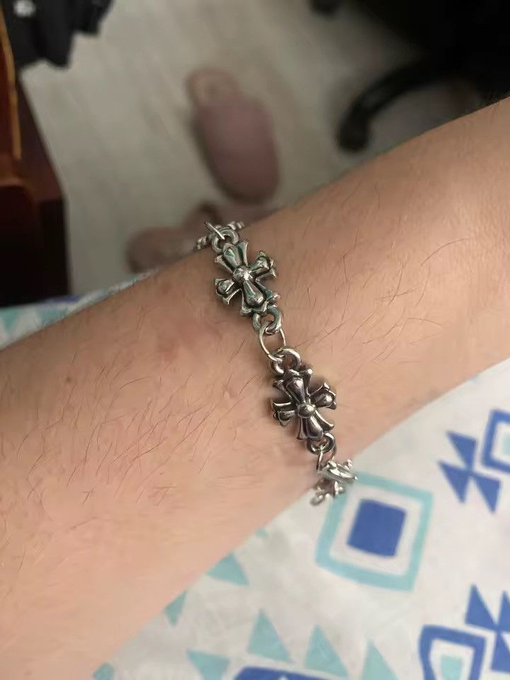 Jewelry Silver Cross Hip Hop Punk Bracelet Size ONE SIZE - 4 Thumbnail