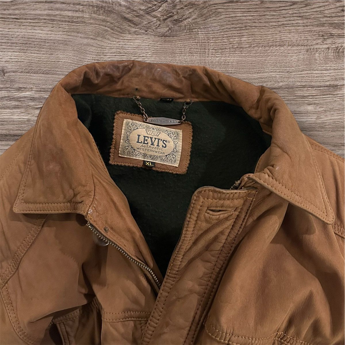 Levi's XL Levis Leather Trucker Jacket Size US XL / EU 56 / 4 - 2 Thumbnail