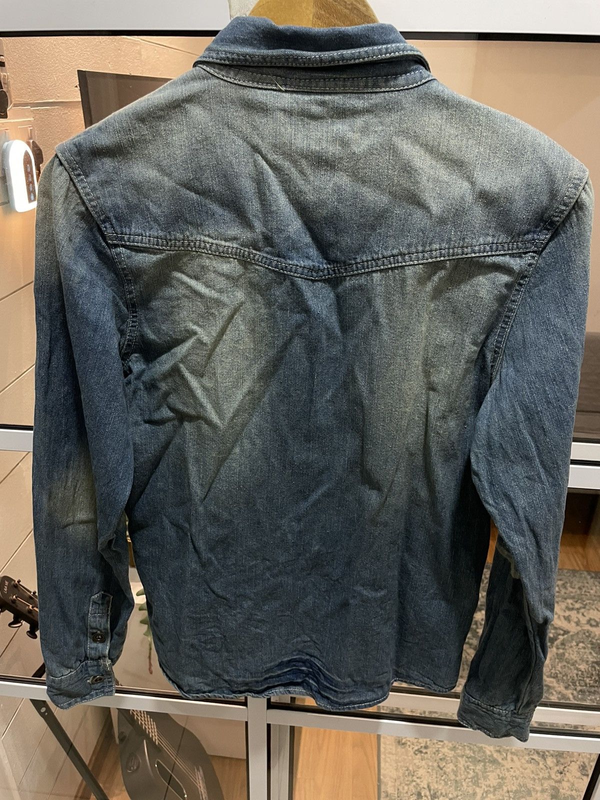 In The Attic In the Attic Japan Wash Denim Metal Button Up Shirt Size US M / EU 48-50 / 2 - 2 Thumbnail